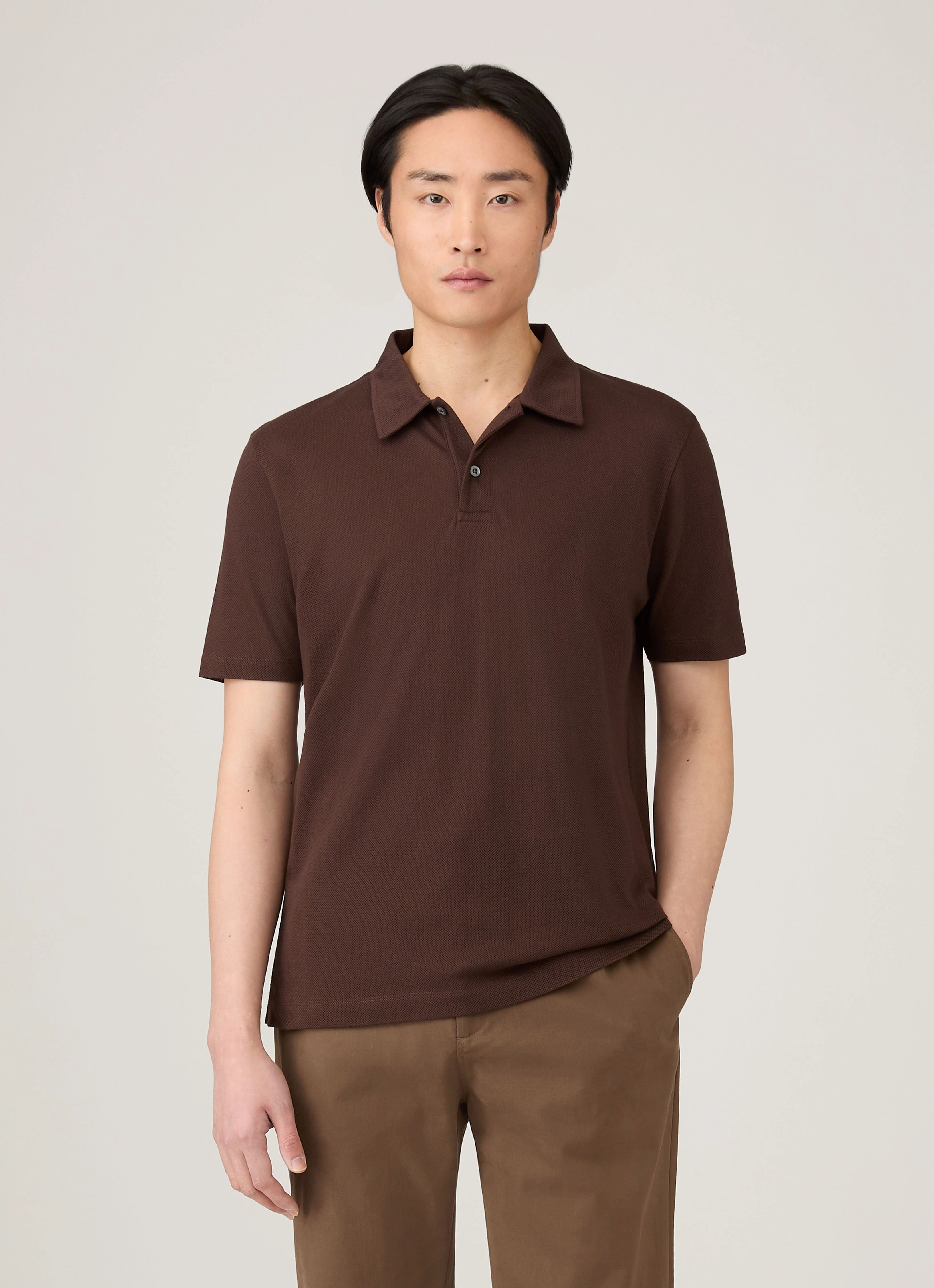 Men's Regular Fit Riviera Polo Shirt in Bakelite Stylish Apparel Lounge