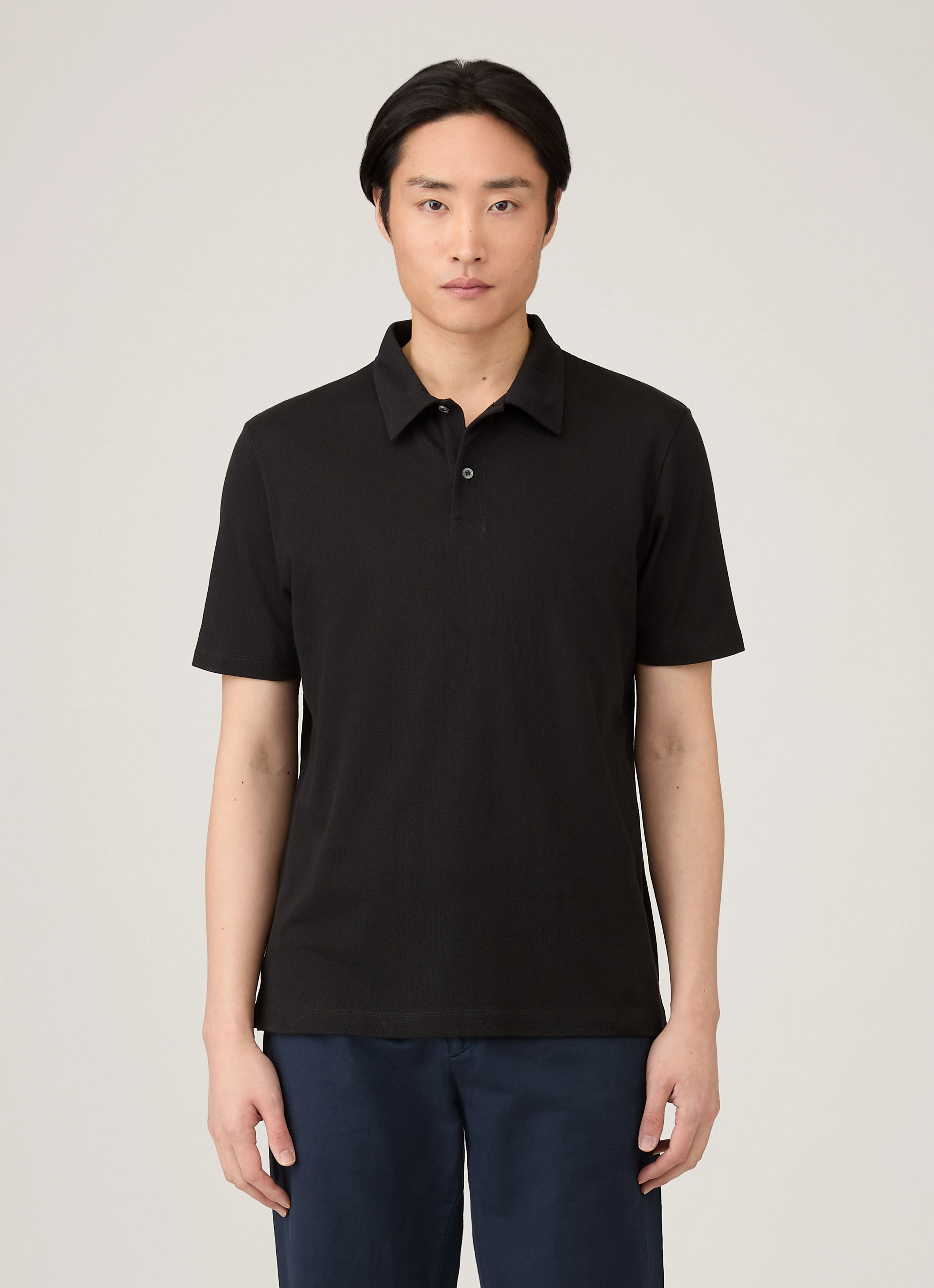 Men's Regular Fit Riviera Polo Shirt in Black Premium Apparel Relax