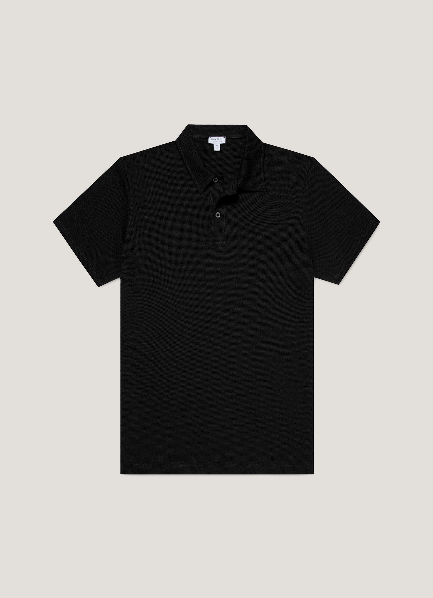 Men's Regular Fit Riviera Polo Shirt in Black Urban Spirit Classic Style