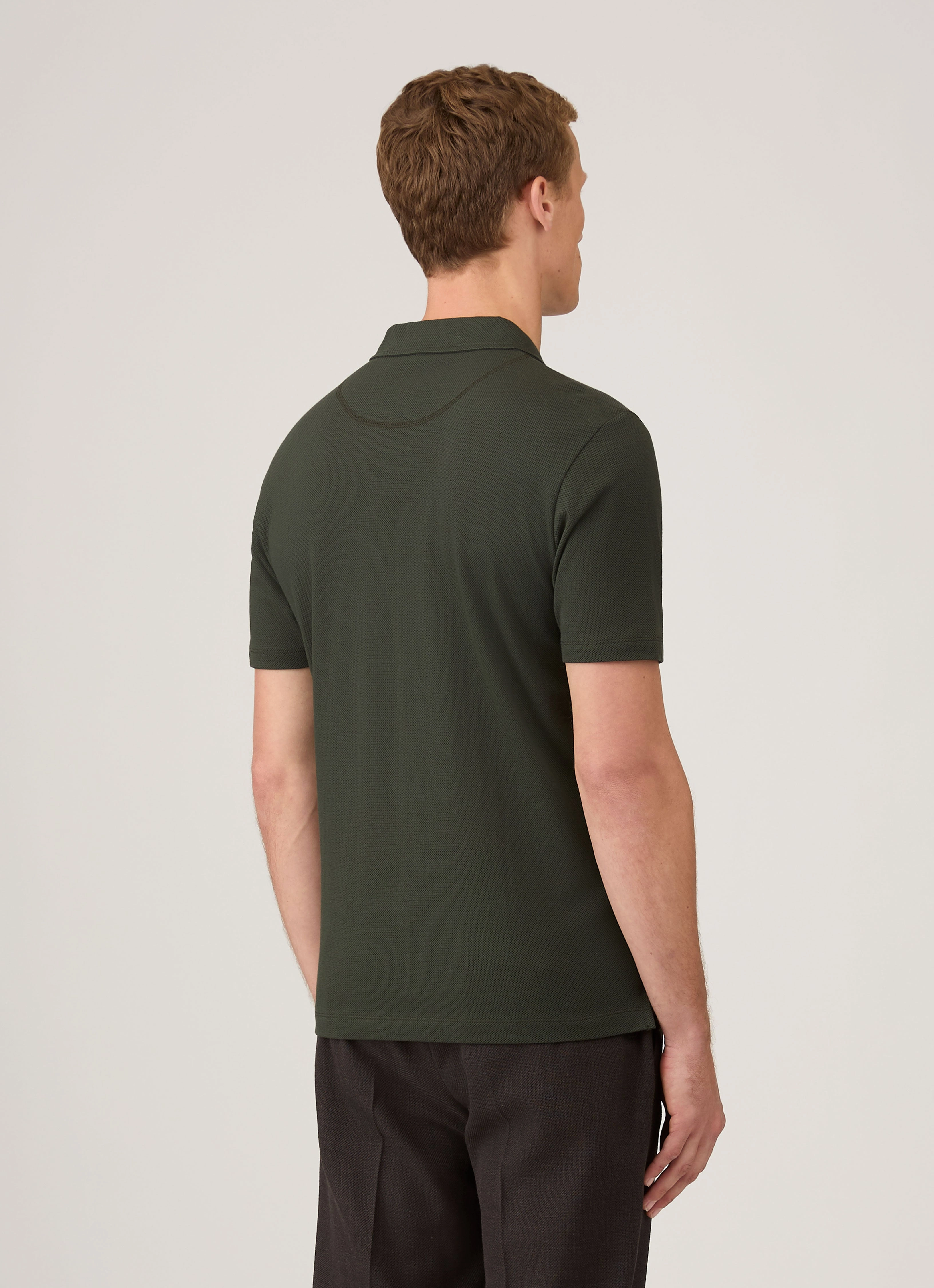 Men's Regular Fit Riviera Polo Shirt in Dark Green Sporty Form