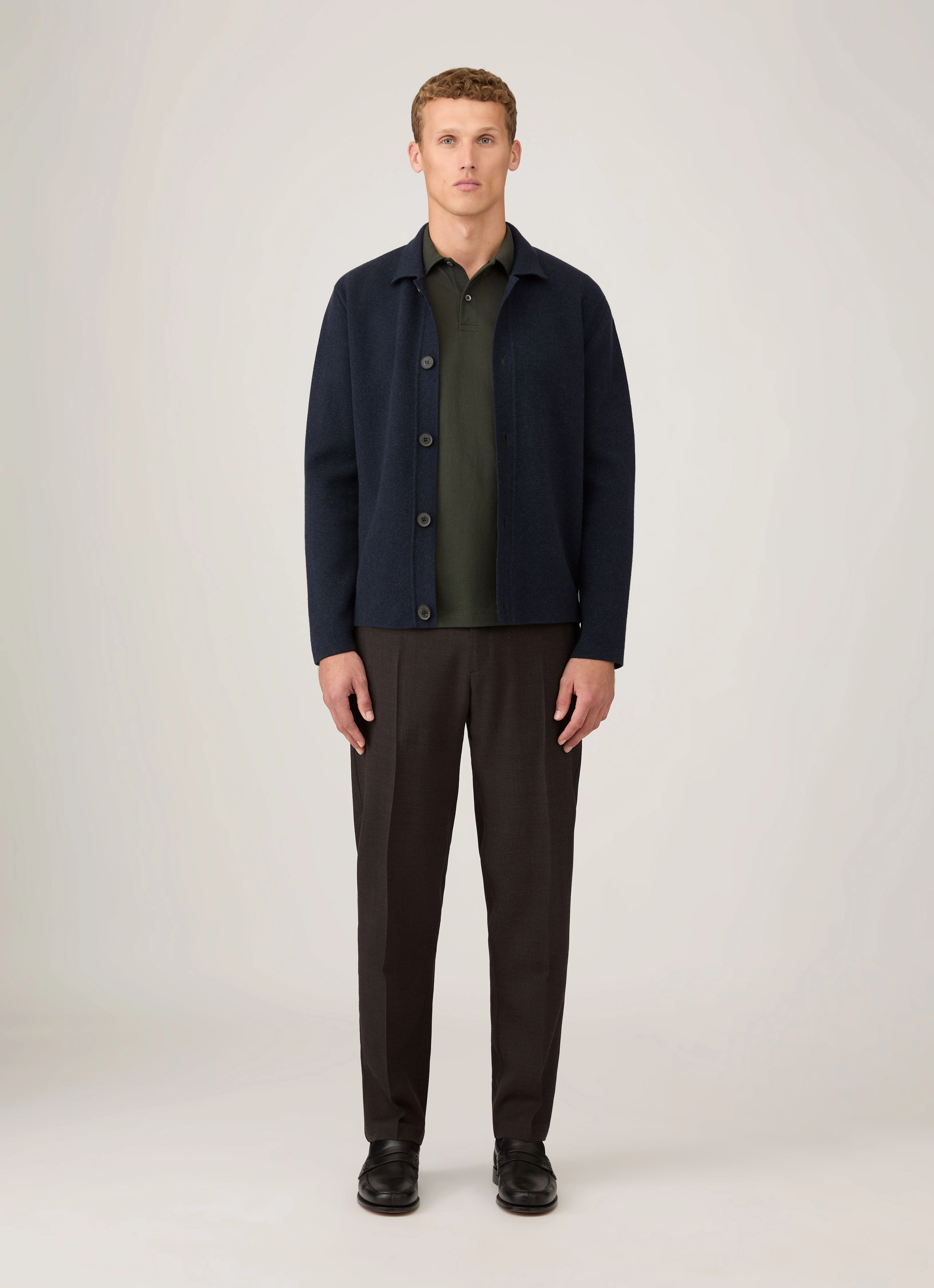 Men's Regular Fit Riviera Polo Shirt in Dark Green Sporty Form