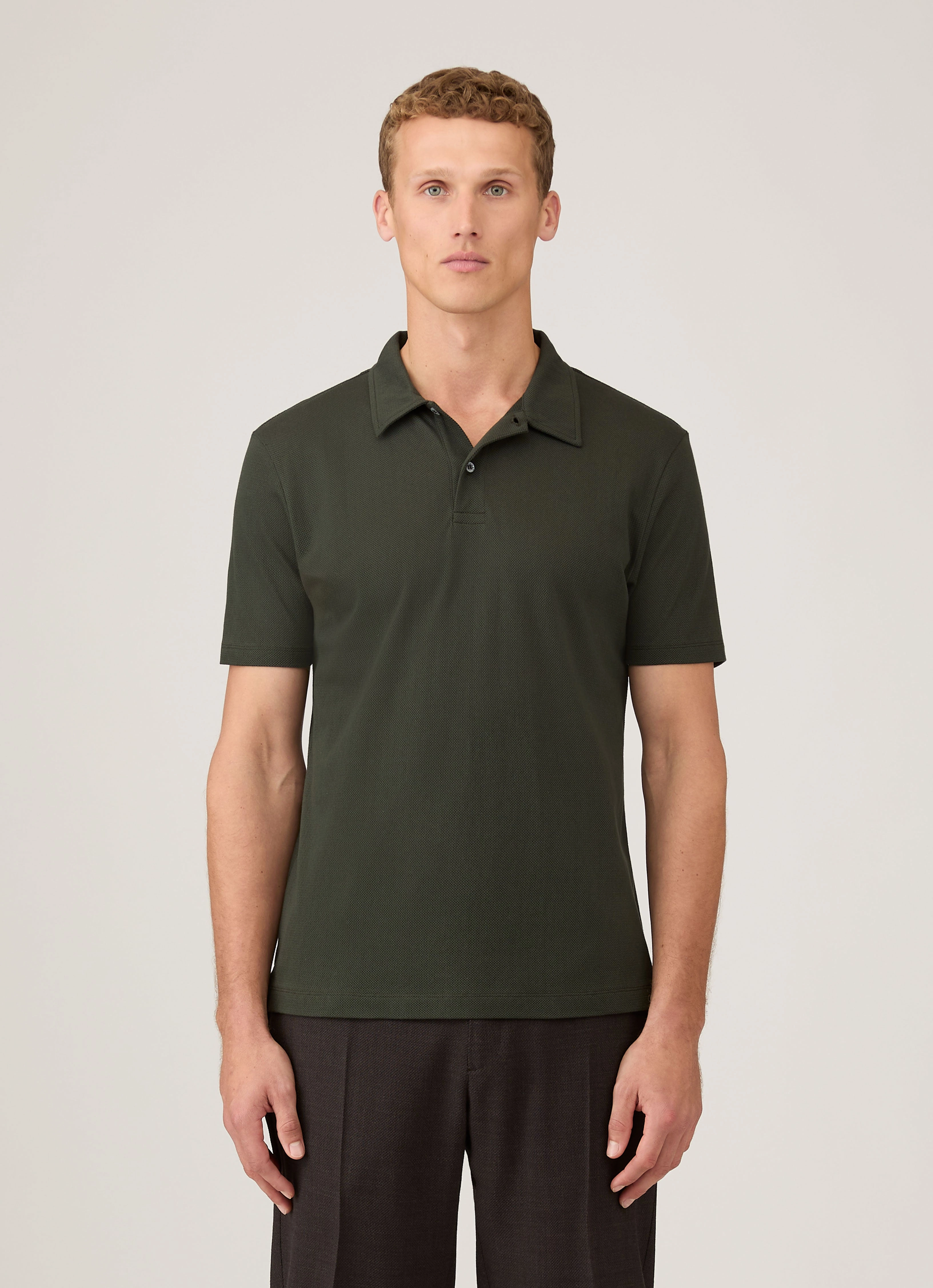 Men's Regular Fit Riviera Polo Shirt in Dark Green Sporty Form