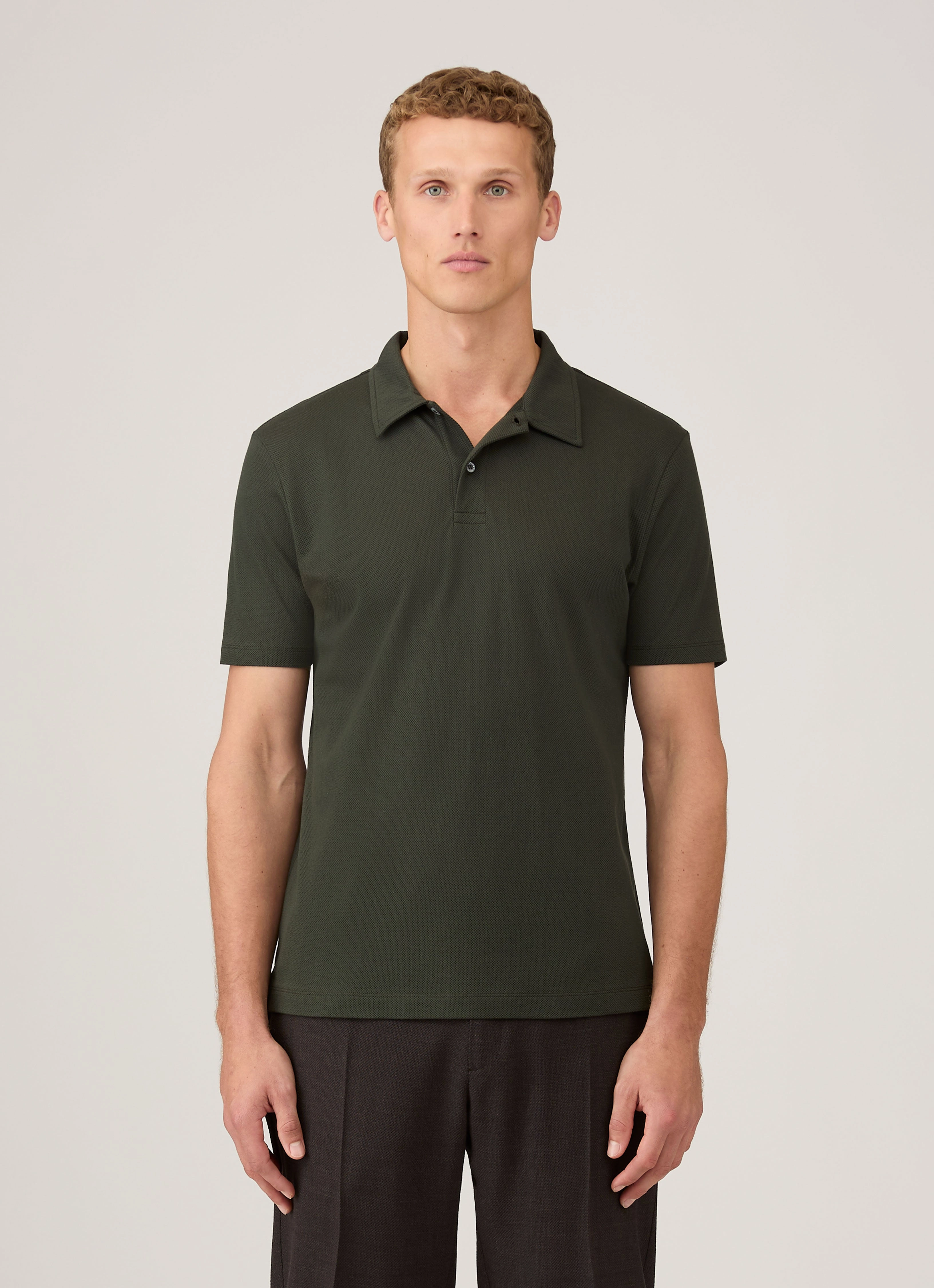 Men's Regular Fit Riviera Polo Shirt in Dark Green Sporty Form