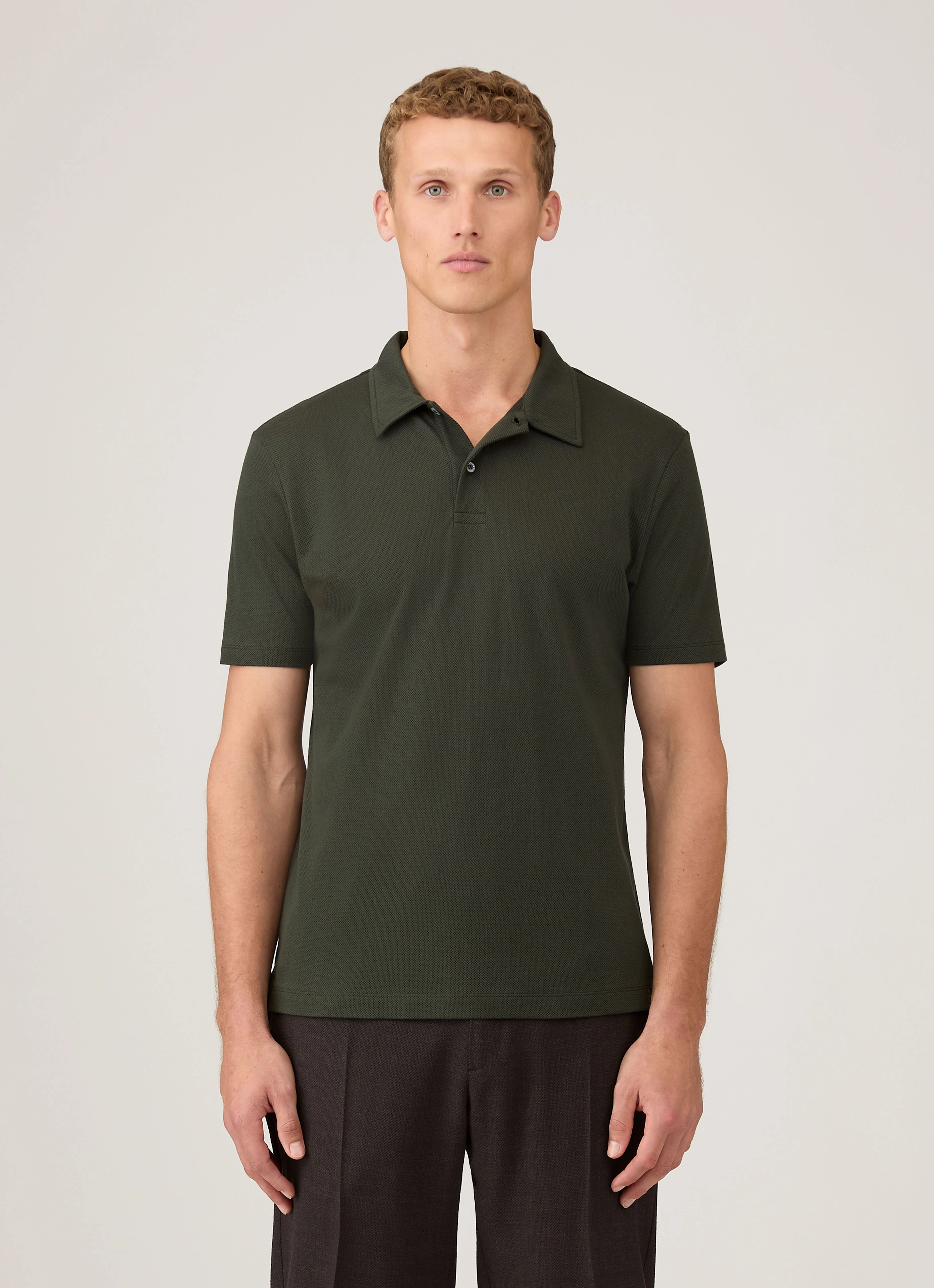 Men's Regular Fit Riviera Polo Shirt in Dark Green Sporty Form