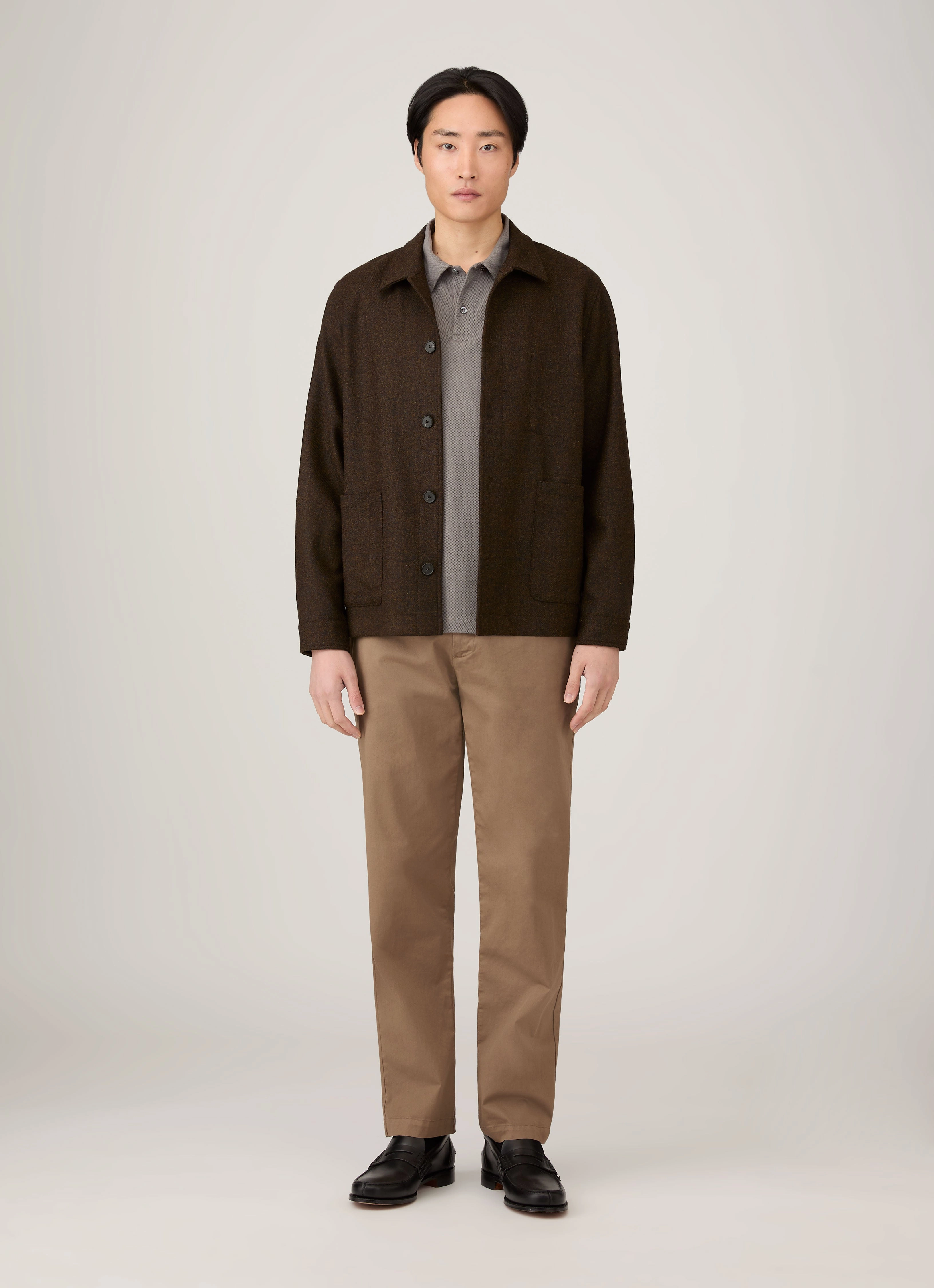 Men's Regular Fit Riviera Polo Shirt in Iron Grey Minimal Collection