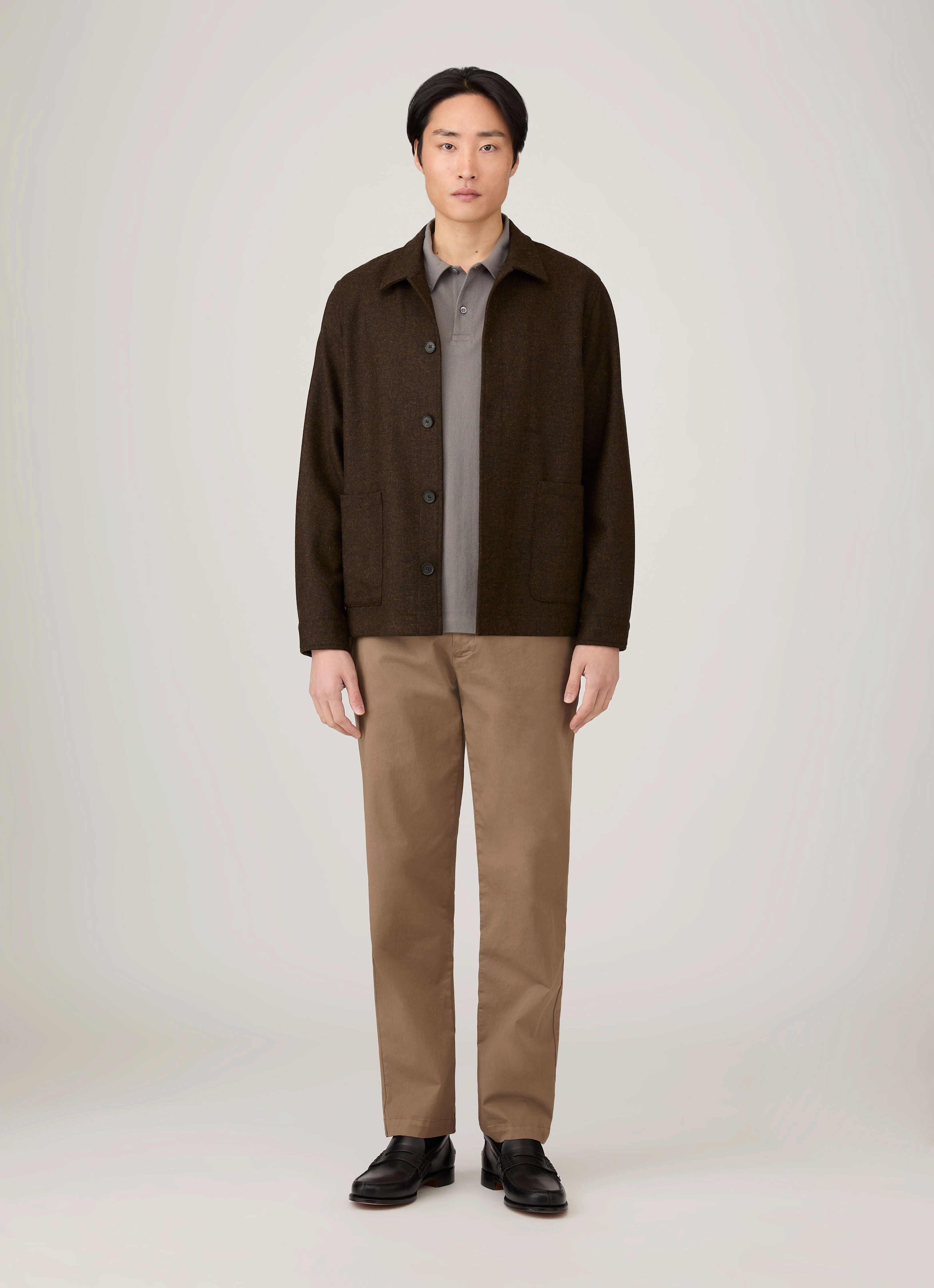 Men's Regular Fit Riviera Polo Shirt in Iron Grey Minimal Collection