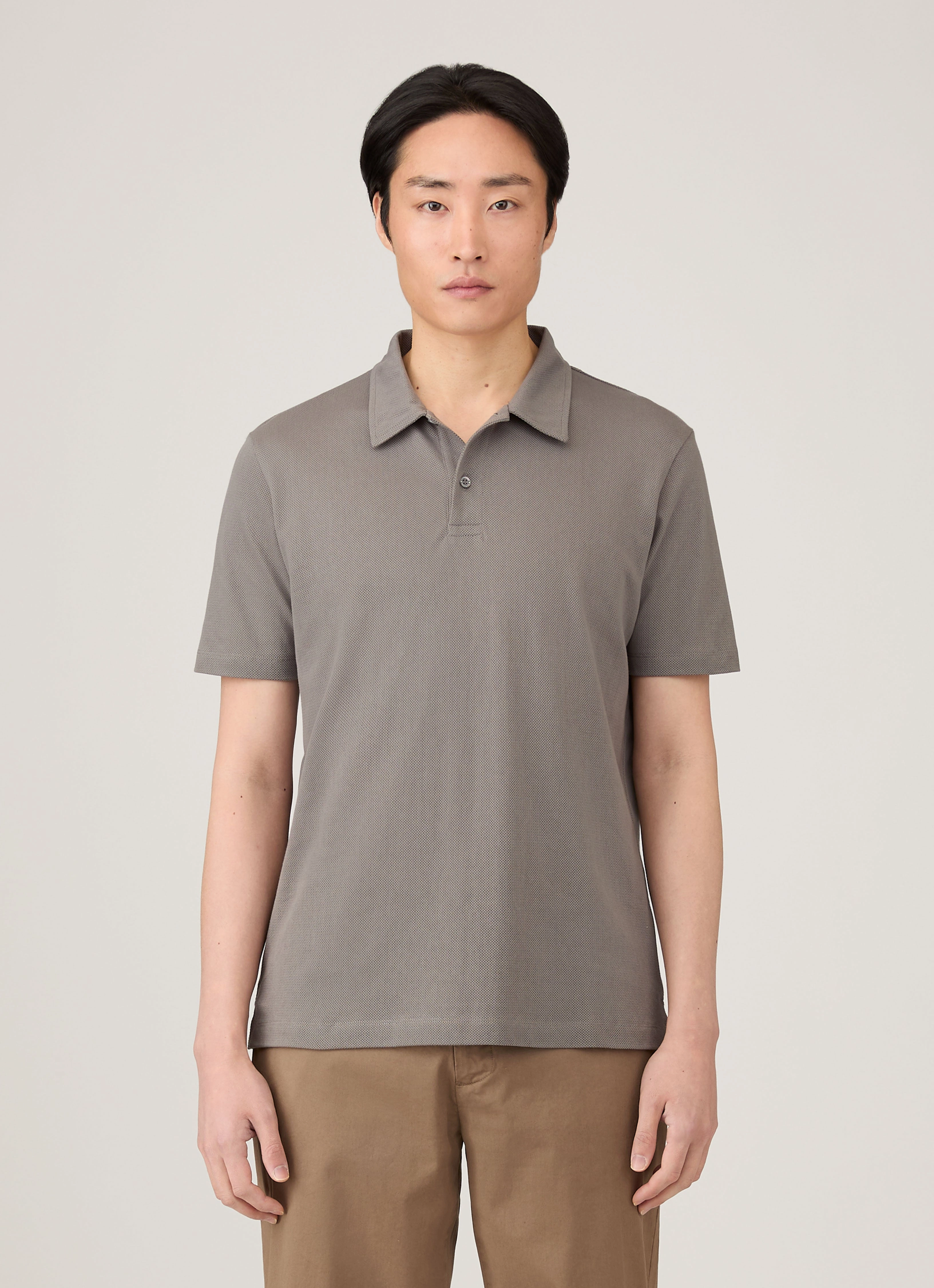 Men's Regular Fit Riviera Polo Shirt in Iron Grey Minimal Collection