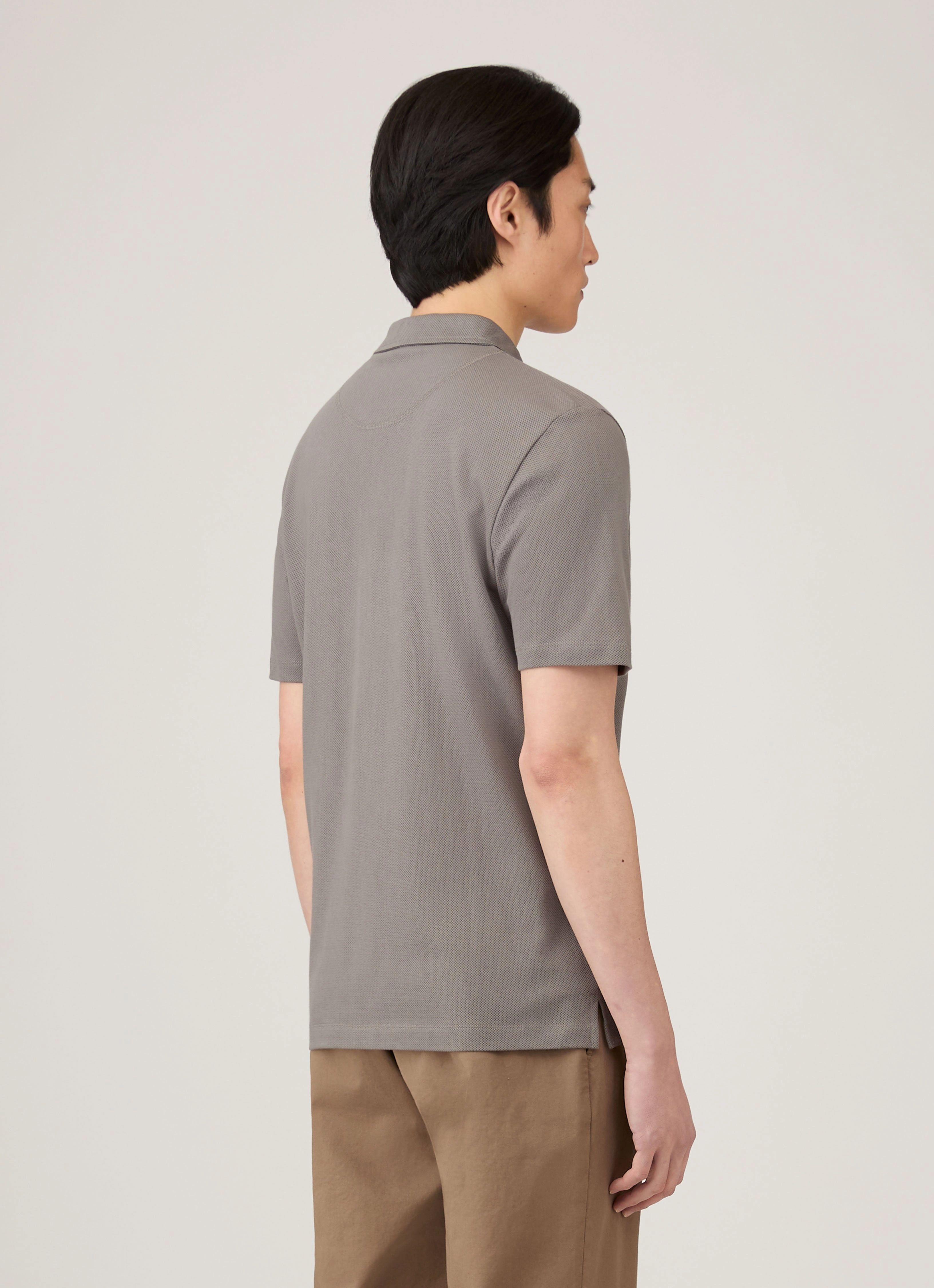 Men's Regular Fit Riviera Polo Shirt in Iron Grey Minimal Collection