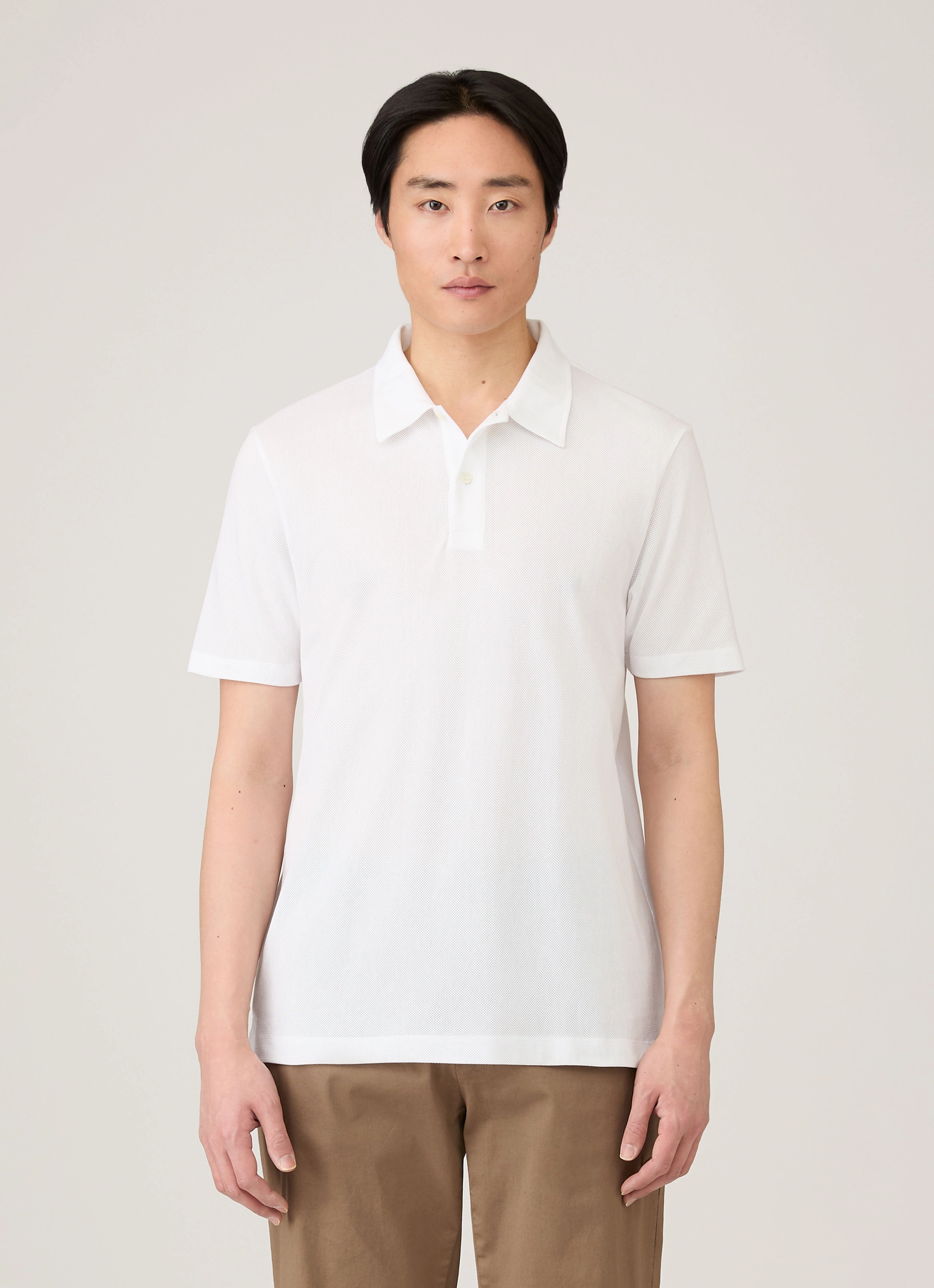 Men's Regular Fit Riviera Polo Shirt in White Essential Pick Office