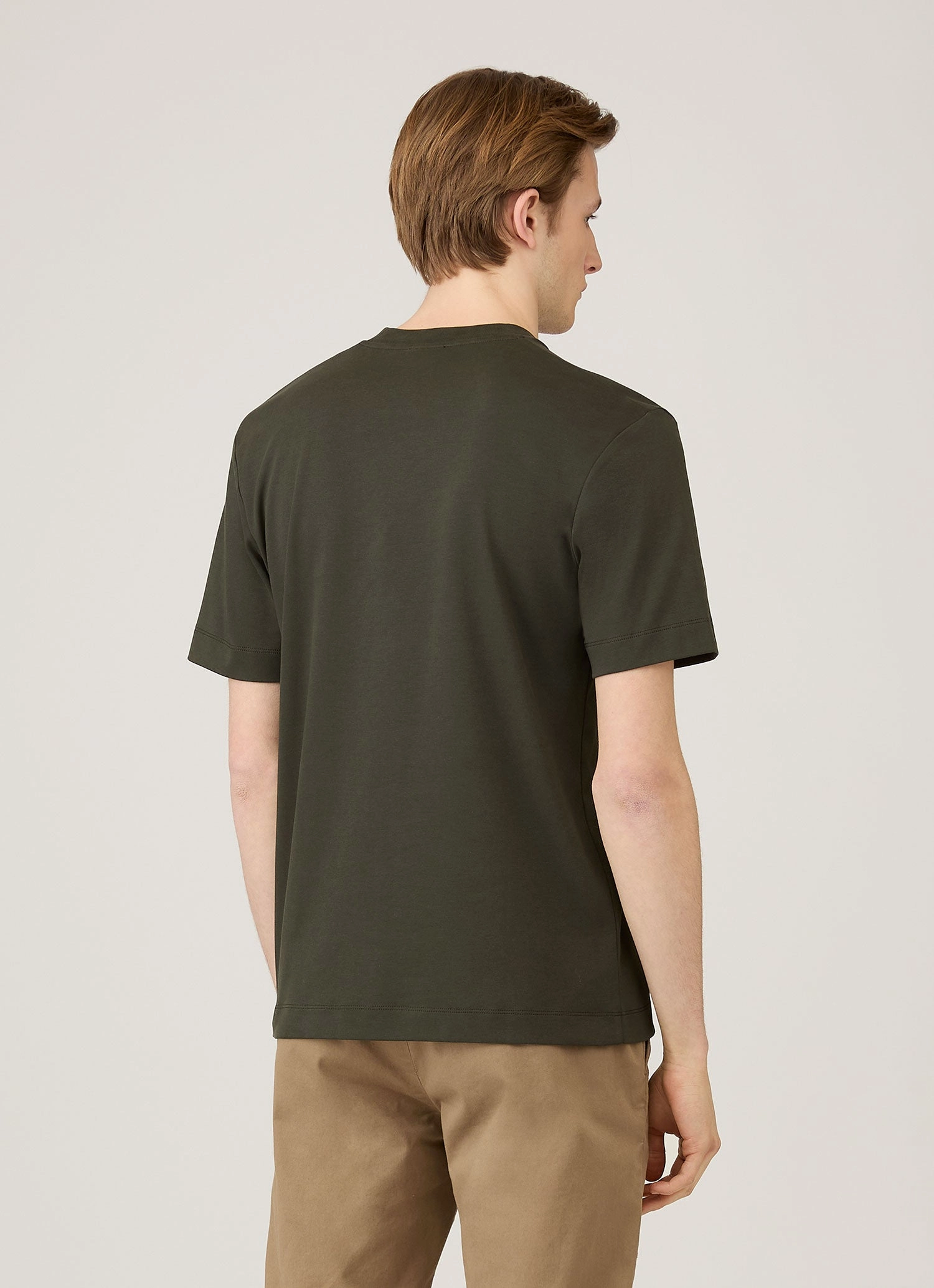 Men's Relaxed Fit Heavyweight T-shirt in Dark Green Slim Edition