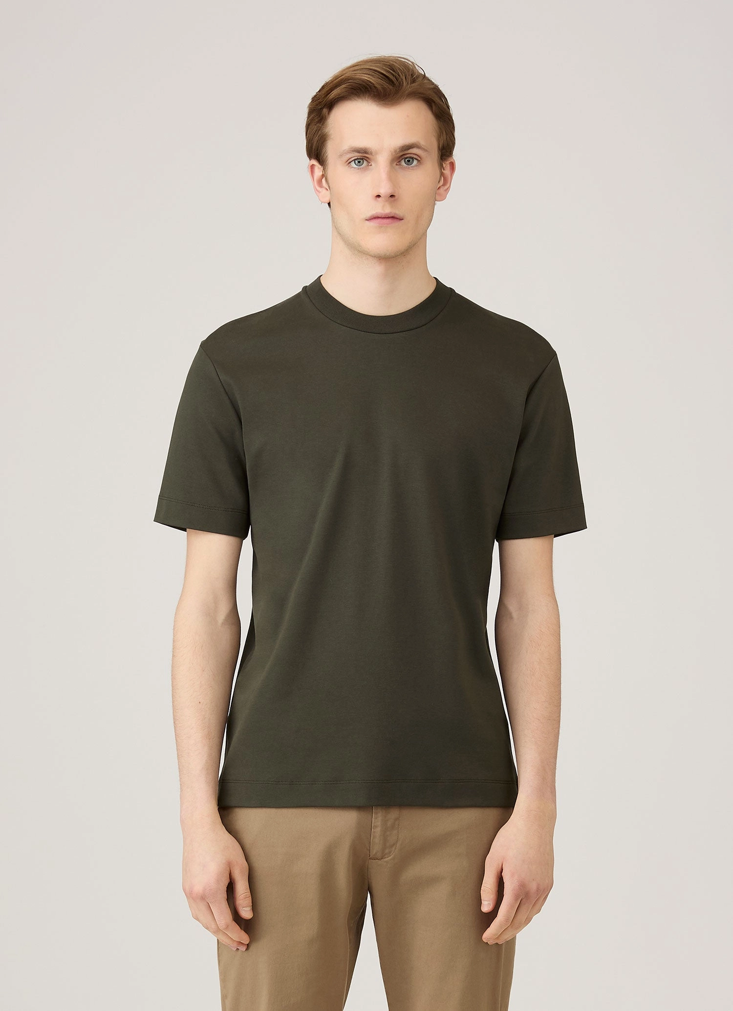 Men's Relaxed Fit Heavyweight T-shirt in Dark Green Slim Edition