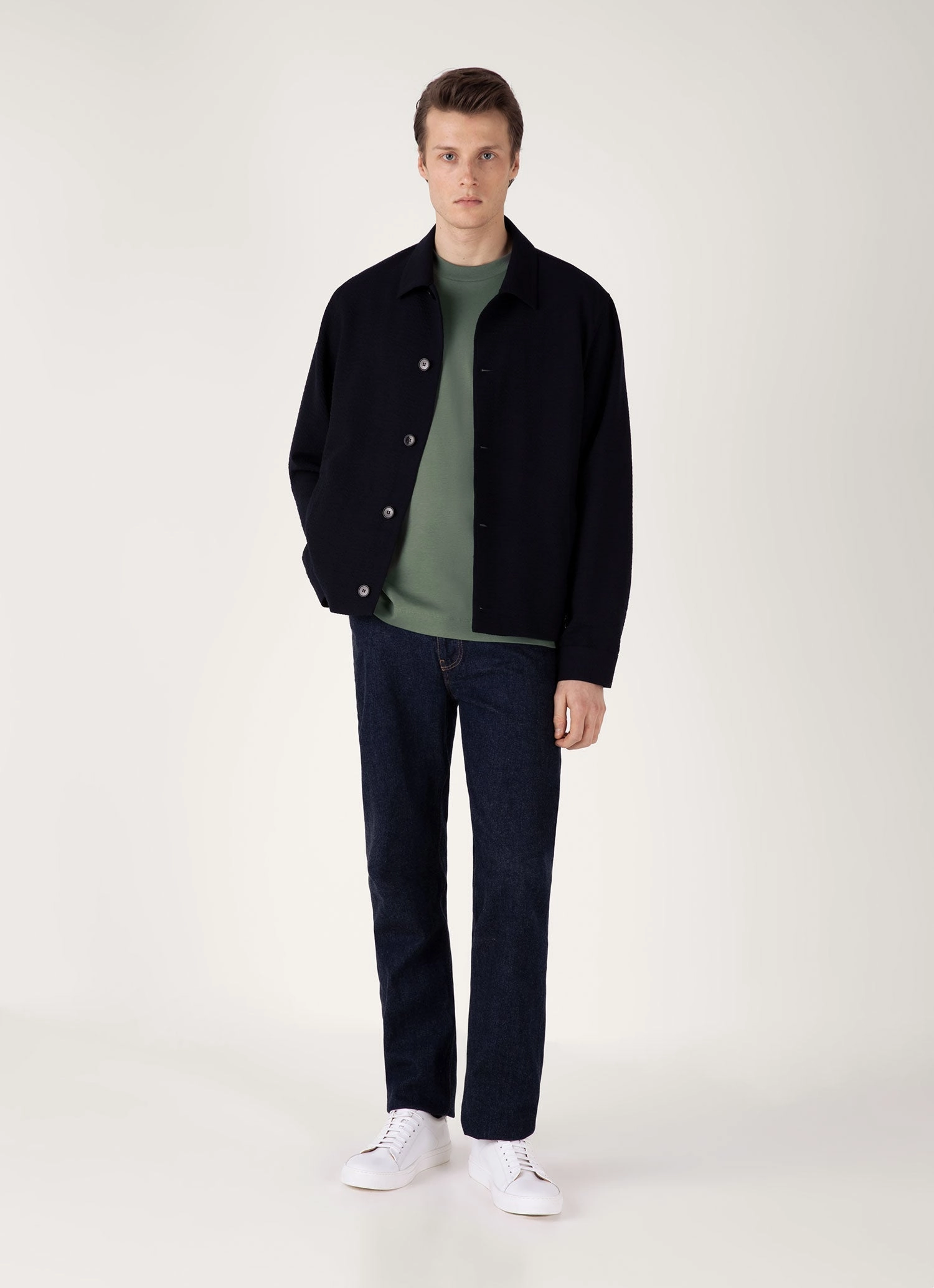 Men's Relaxed Fit Heavyweight T-shirt in Dusk Green Clean Trend