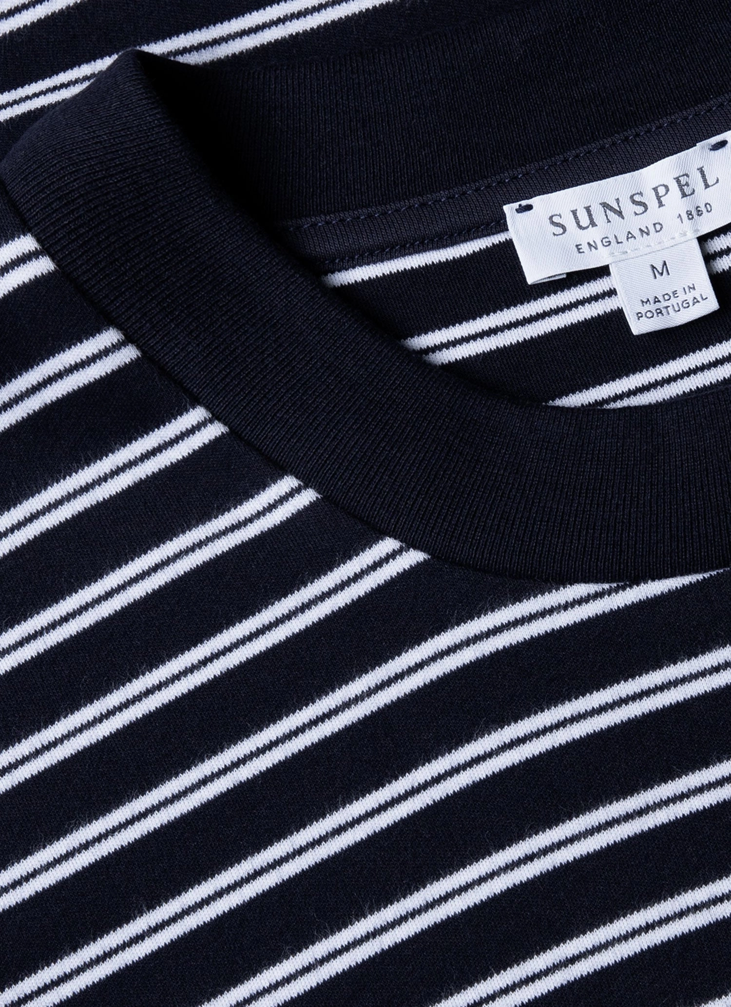 Men's Relaxed Fit Heavyweight T-shirt in Navy/White Fresh Collection Daily