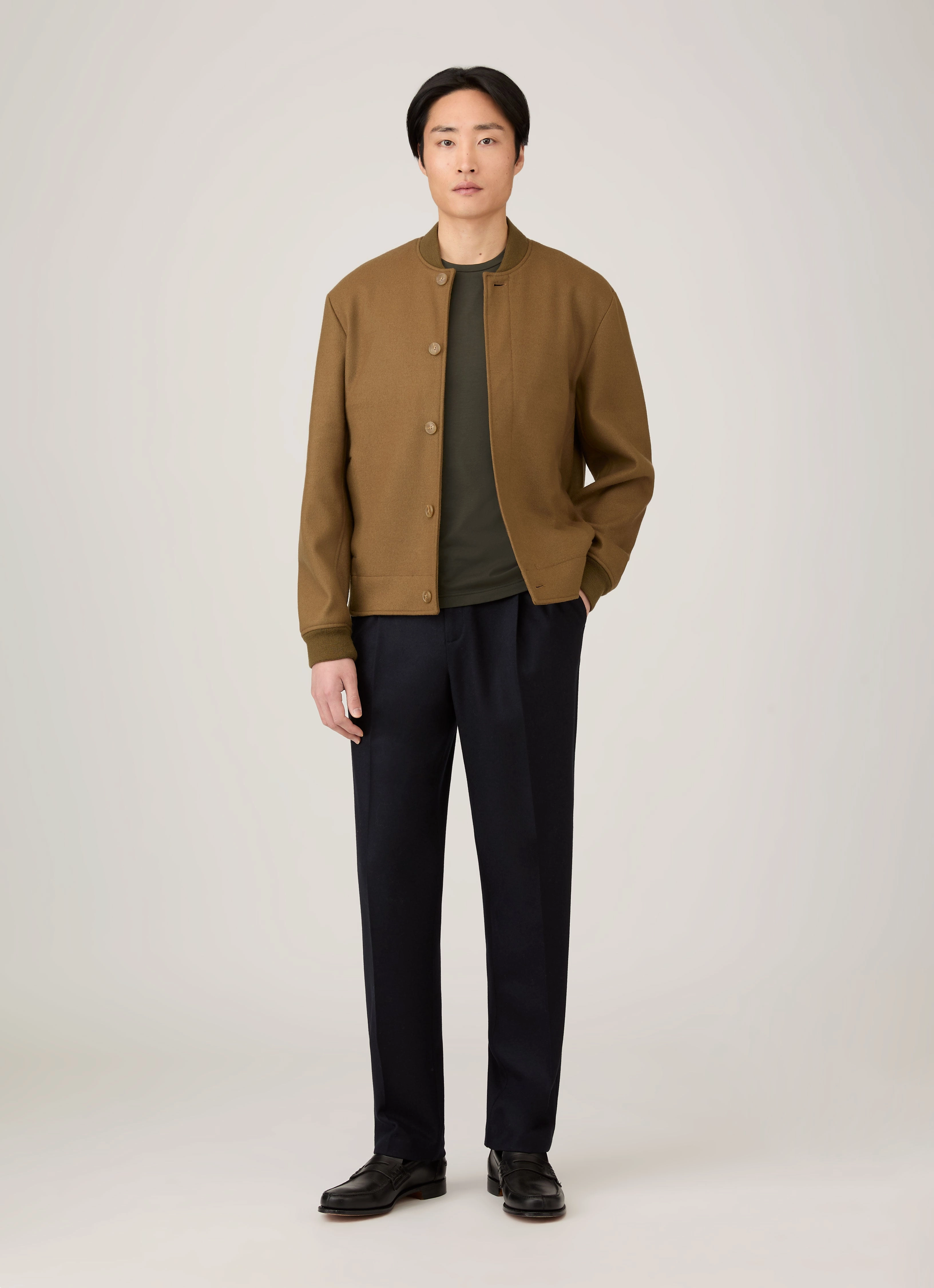 Men's Riviera Midweight T-shirt in Dark Green Bold Clothing