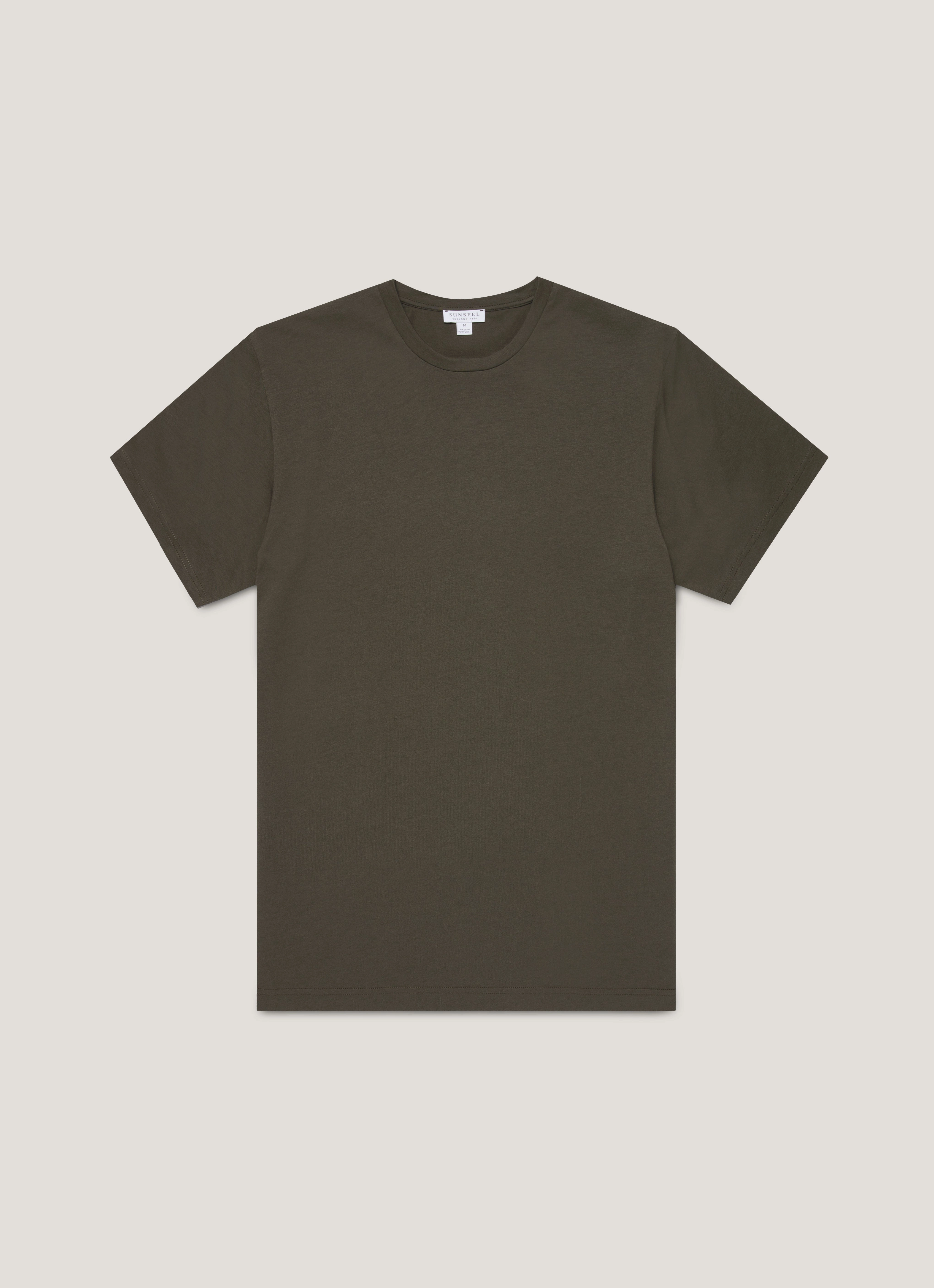 Men's Riviera Midweight T-shirt in Dark Green Casual outing wear Street Outfit Style
