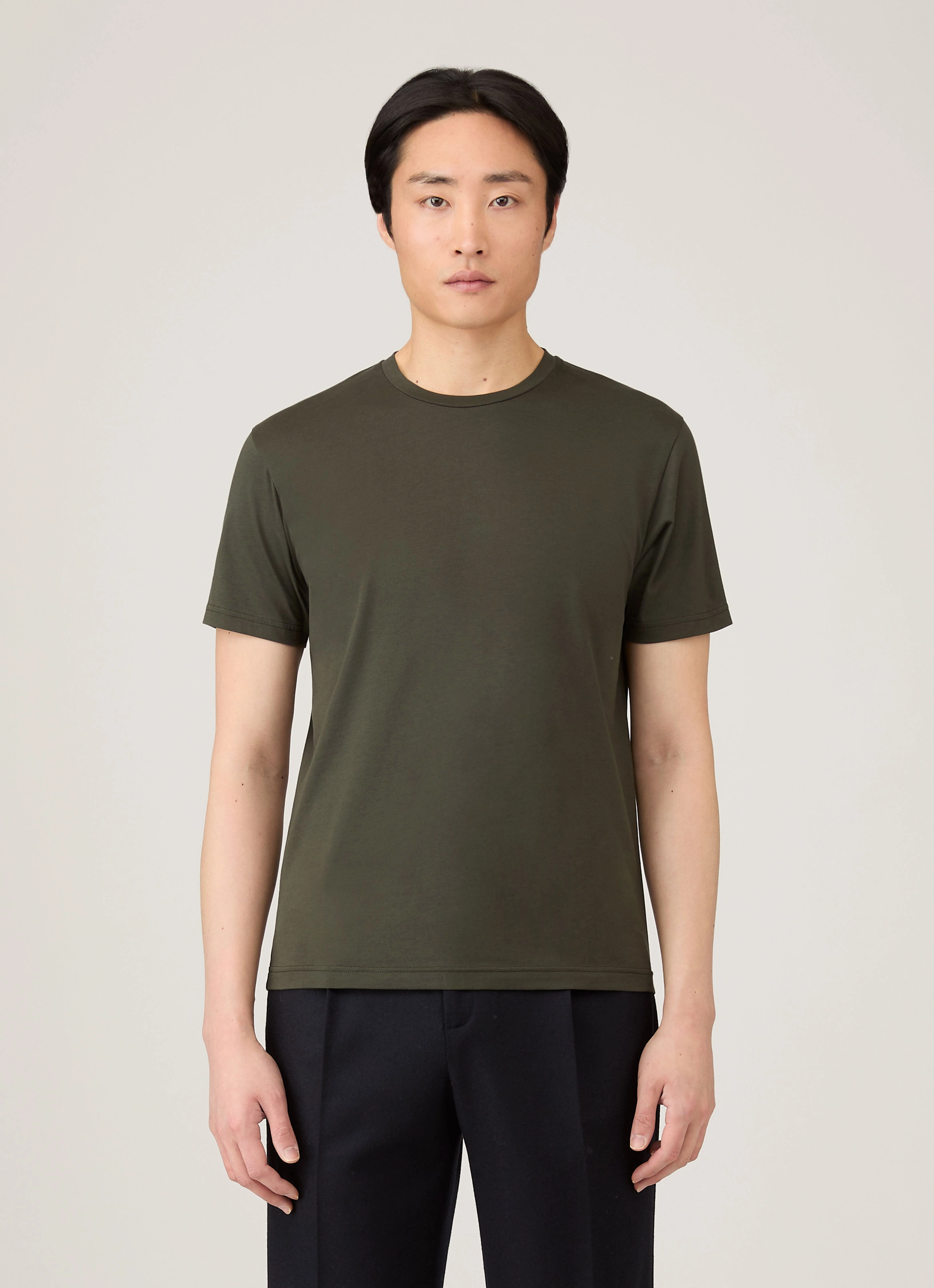 Men's Riviera Midweight T-shirt in Dark Green Bold Clothing