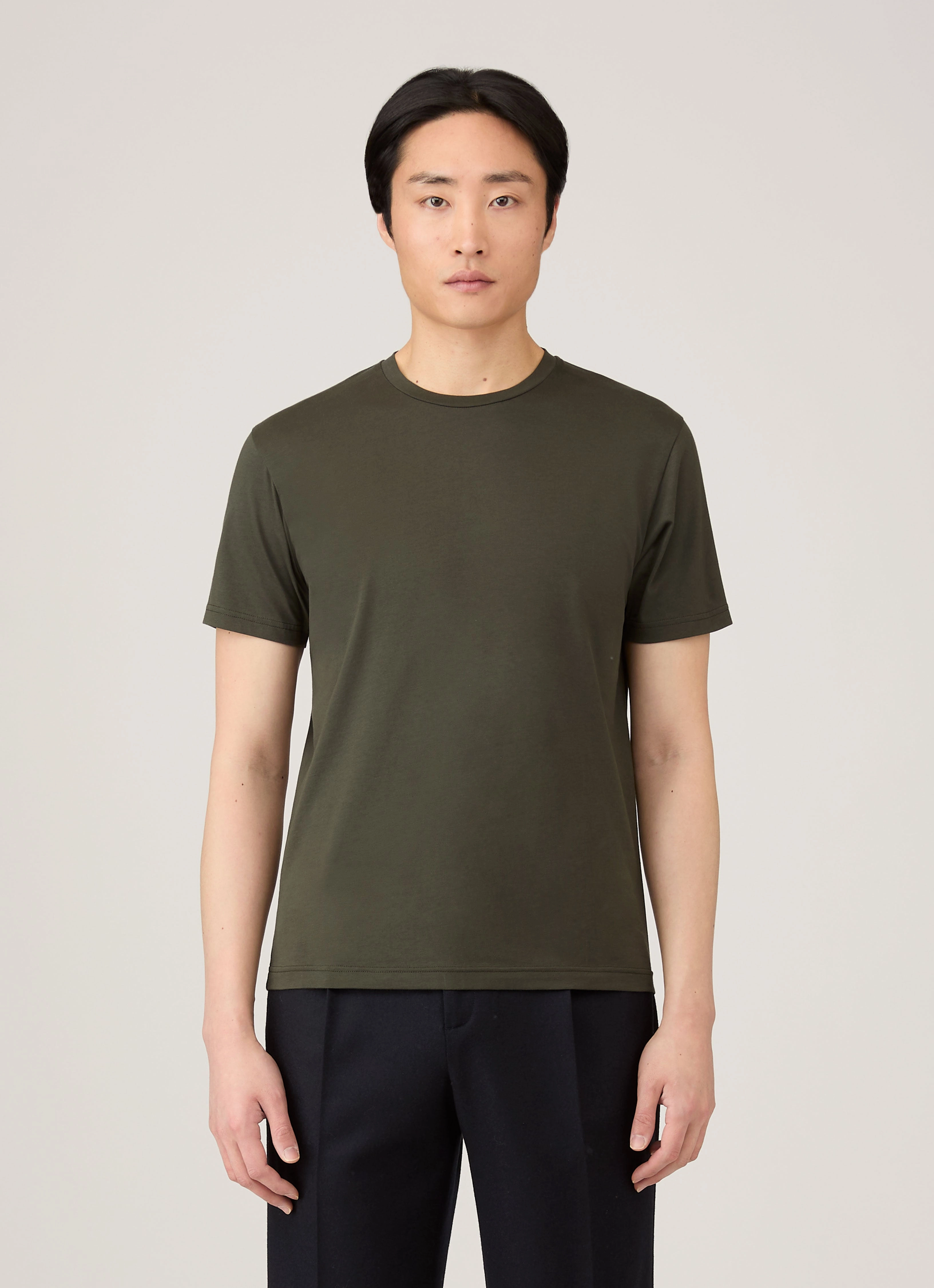 Men's Riviera Midweight T-shirt in Dark Green Bold Clothing