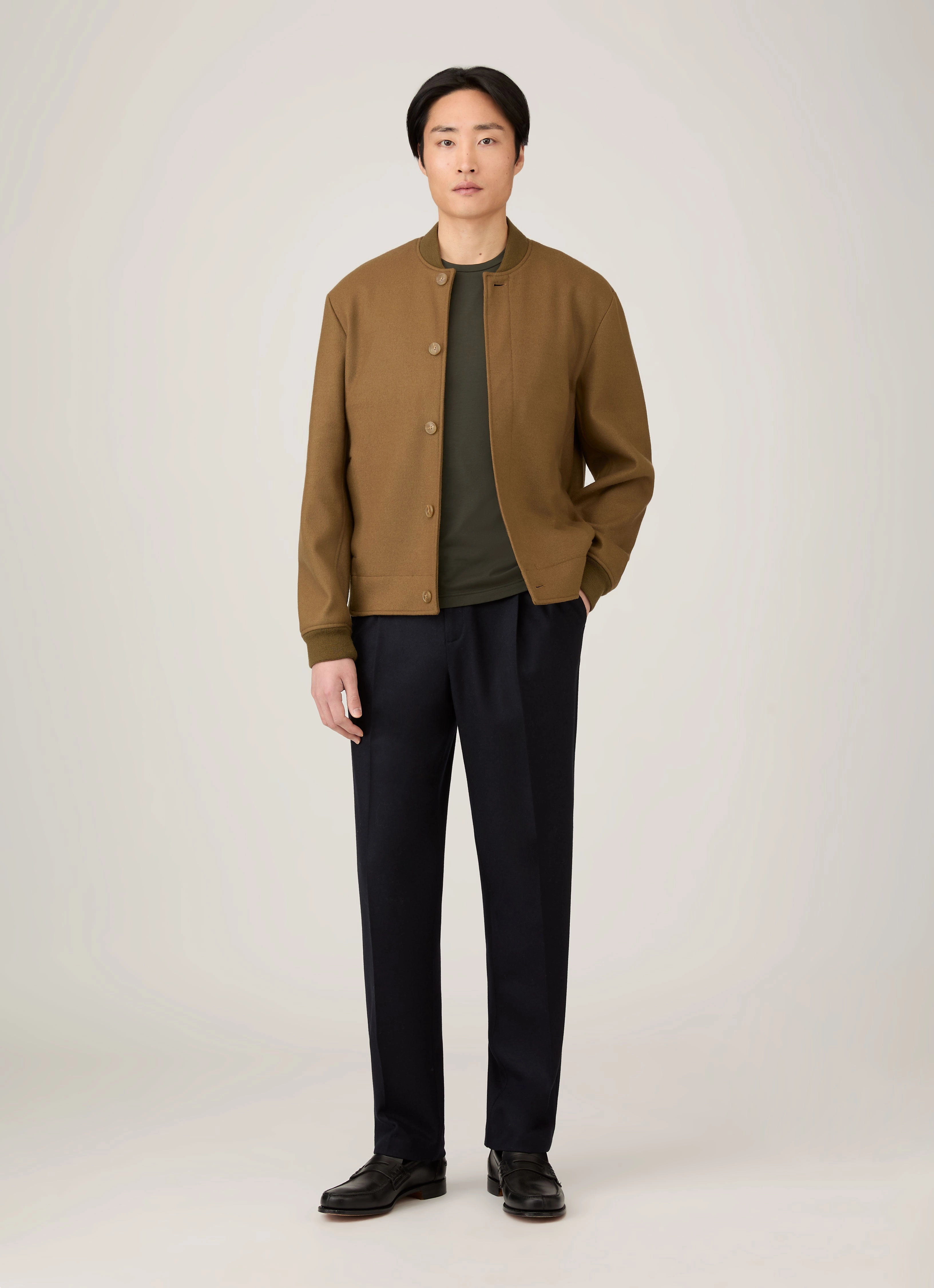 Men's Riviera Midweight T-shirt in Dark Green Bold Clothing