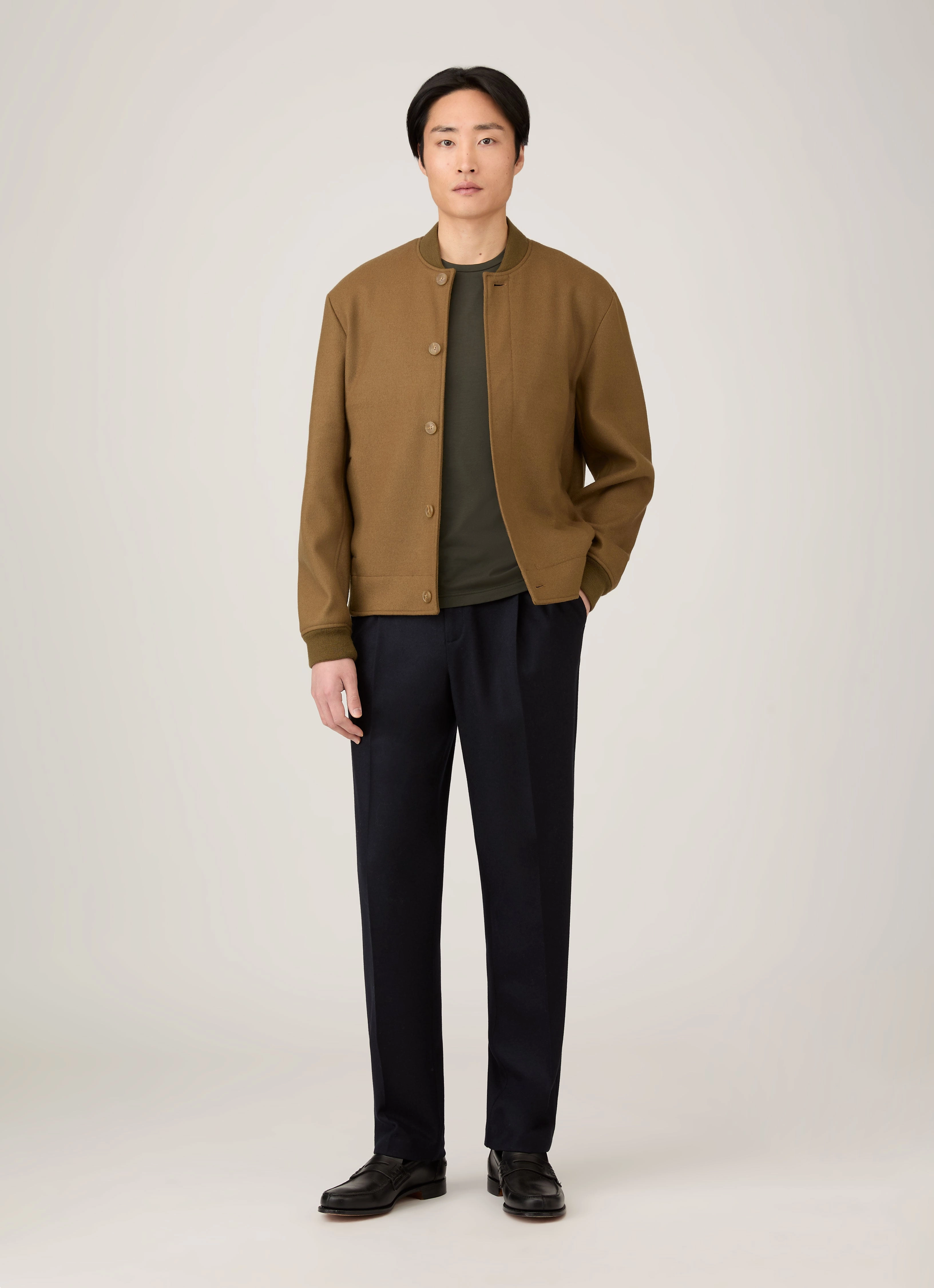 Men's Riviera Midweight T-shirt in Dark Green Bold Clothing