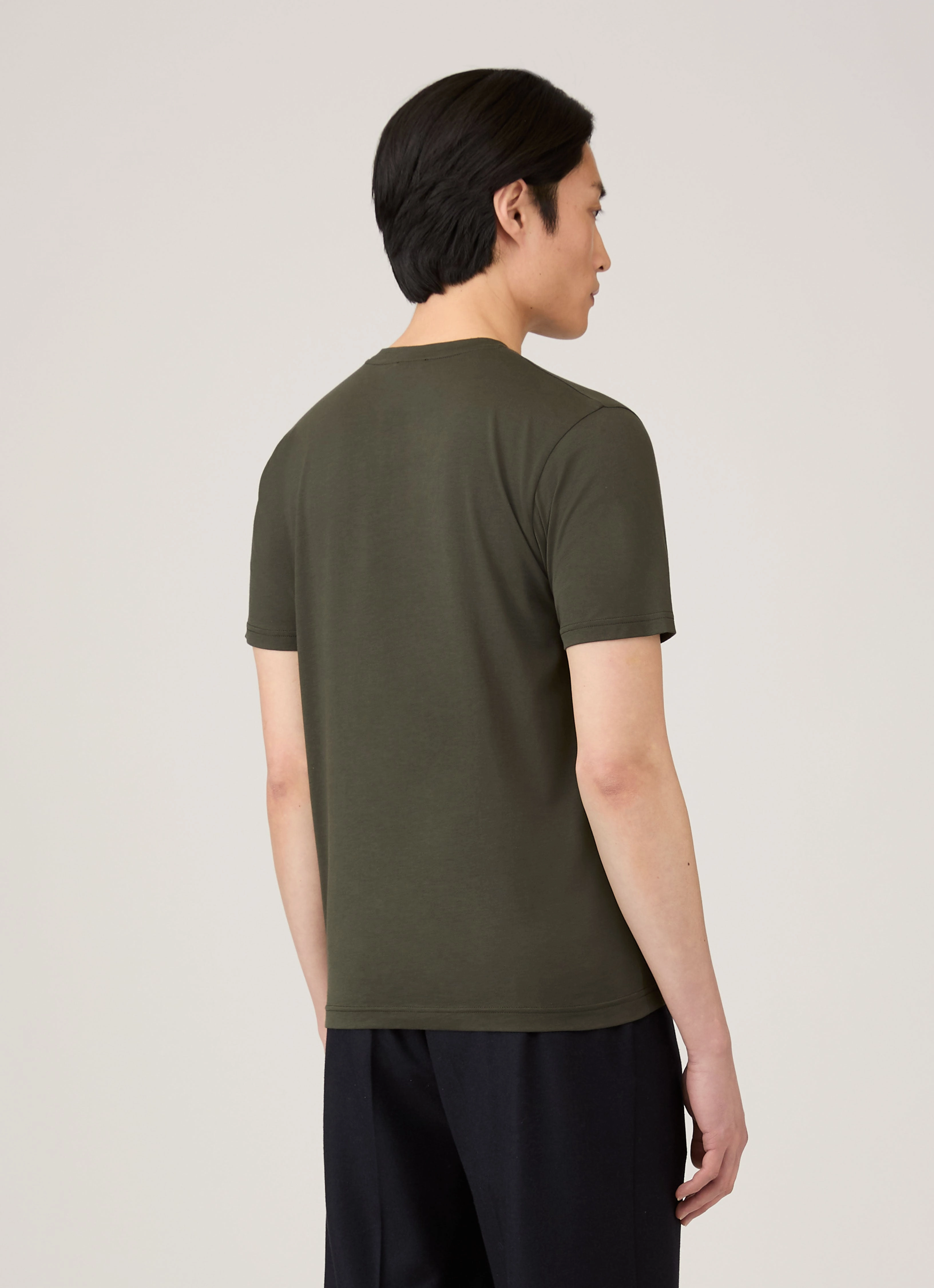 Men's Riviera Midweight T-shirt in Dark Green Bold Clothing