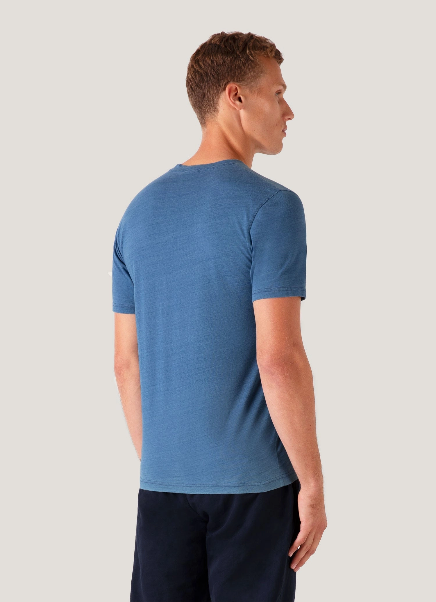 Men's Riviera Midweight T-shirt in Mid Indigo Wash Street Flow