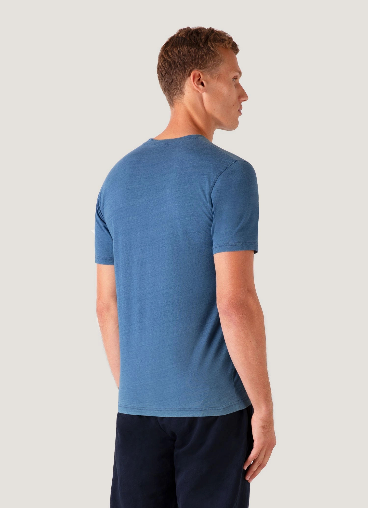 Men's Riviera Midweight T-shirt in Mid Indigo Wash Street Flow