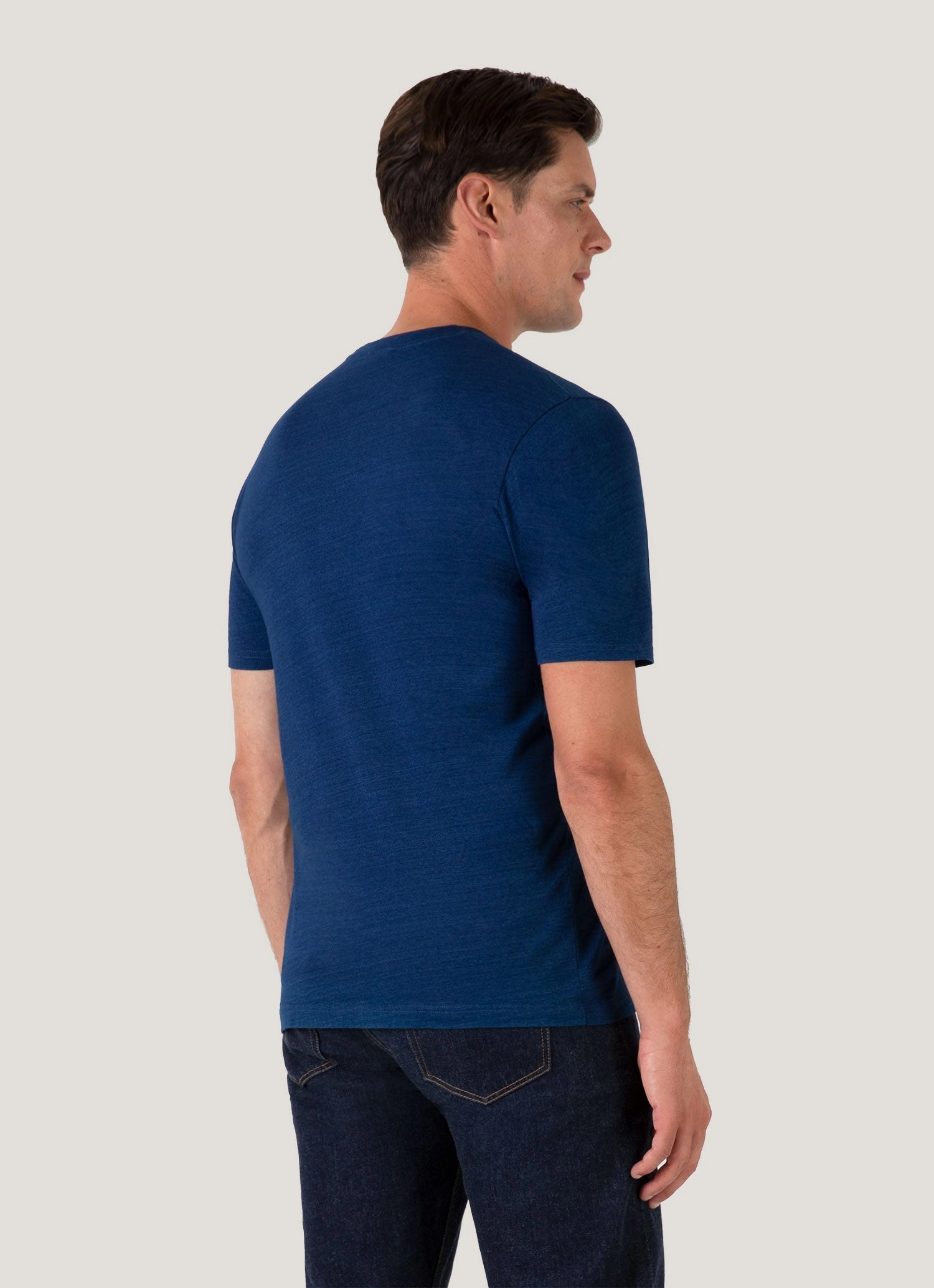 Men's Riviera Midweight T-shirt in Real Indigo Soft Edition