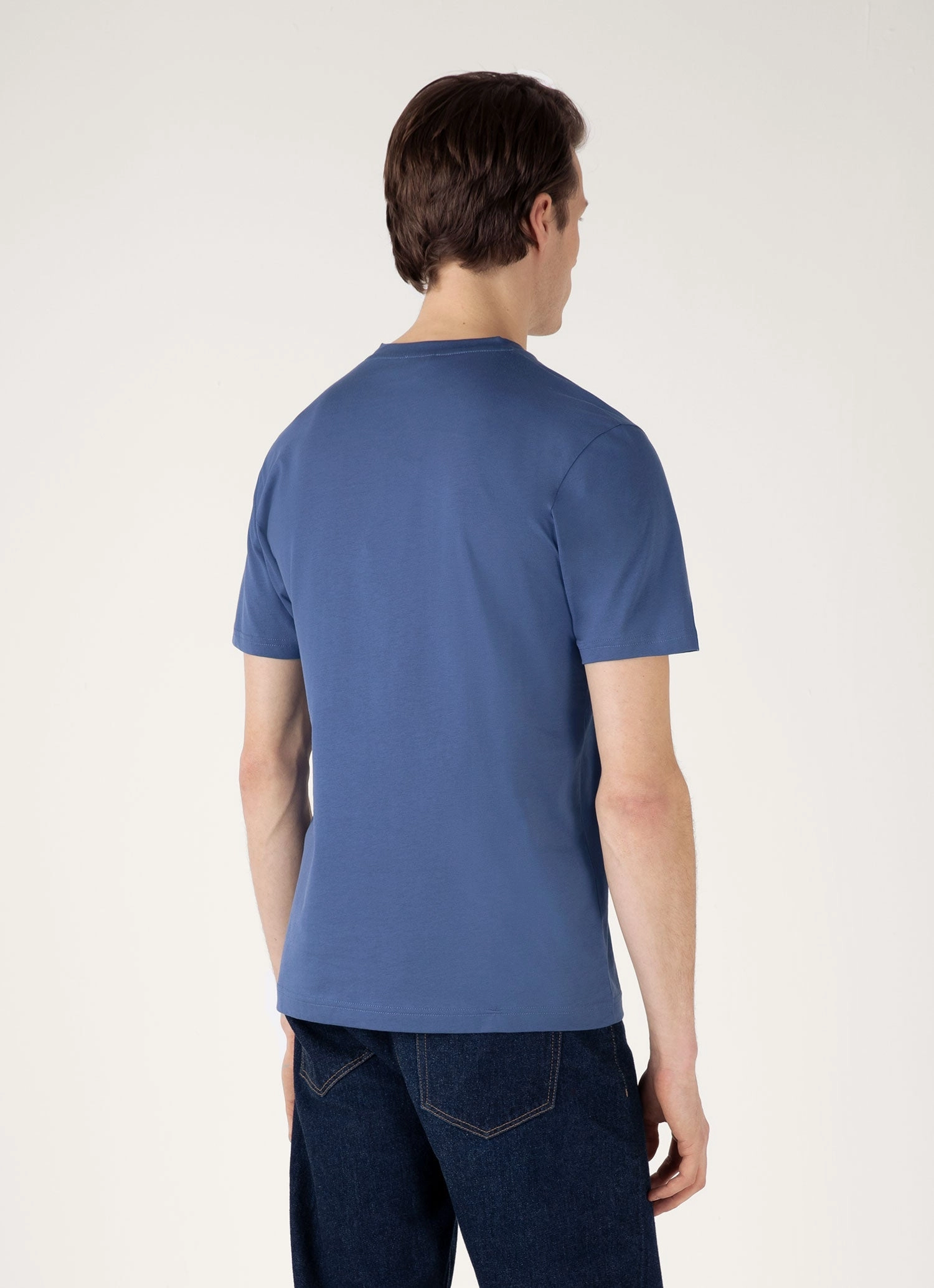 Men's Riviera Midweight T-shirt in Soft Denim Relaxed Style Gym