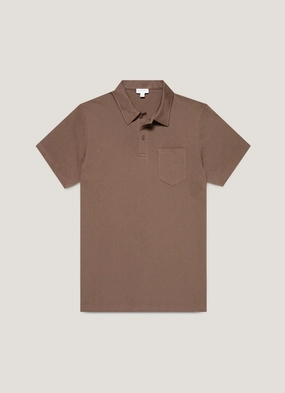 Men's Riviera Polo Shirt in Bark Street Outfit Style