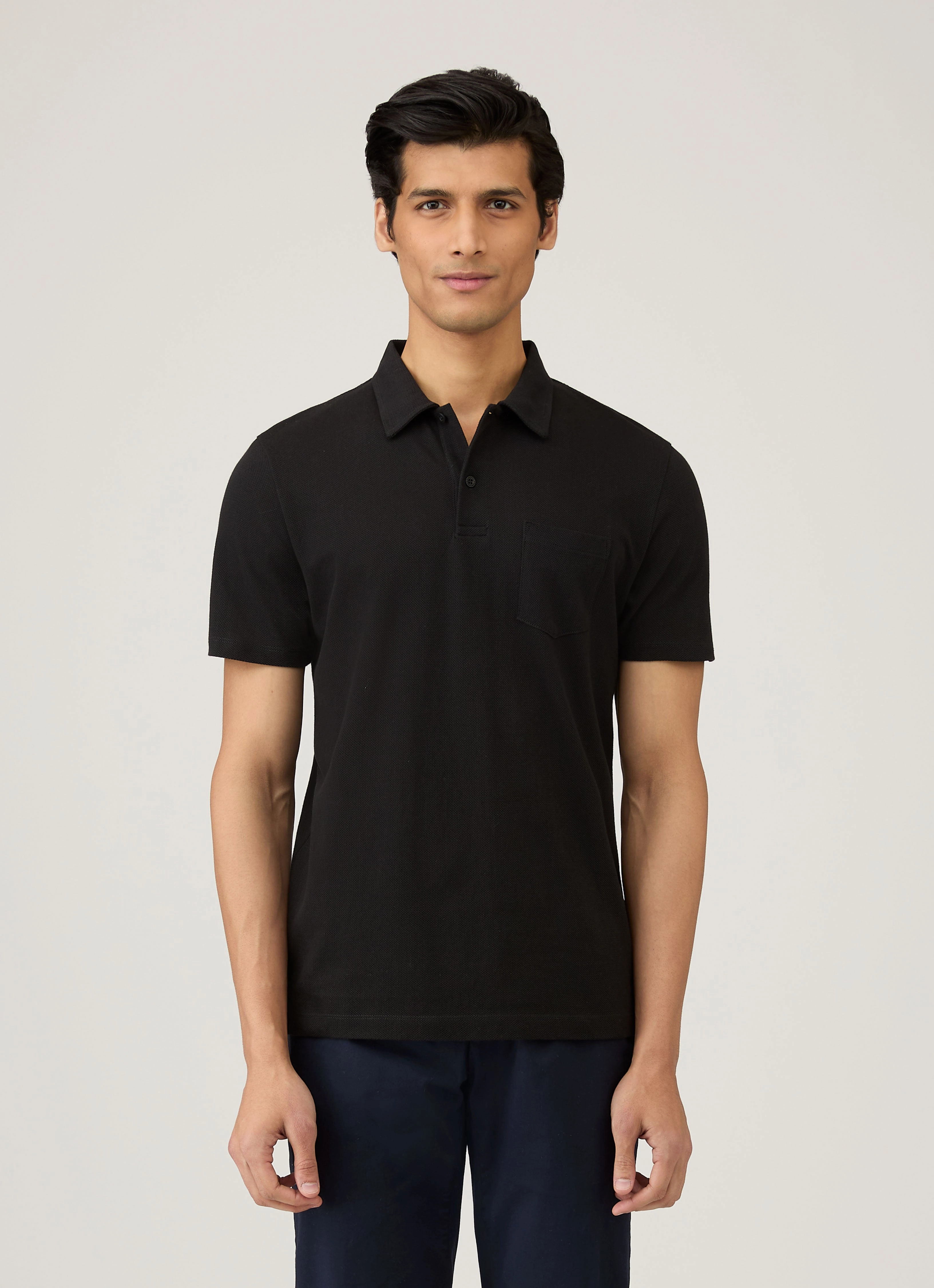 Men's Riviera Polo Shirt in Black Everyday Vibes