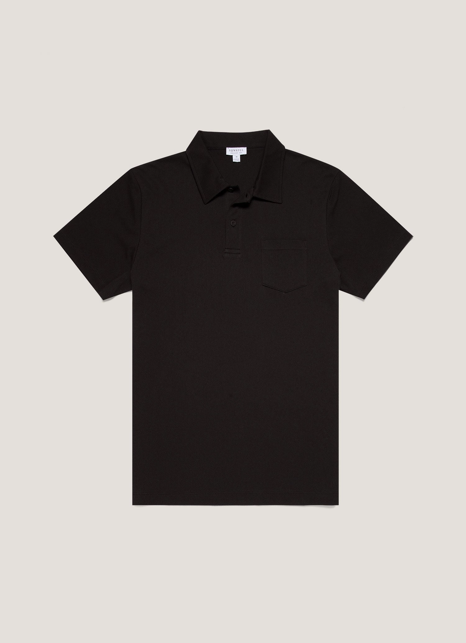 Men's Riviera Polo Shirt in Black Timeless Outfit Look