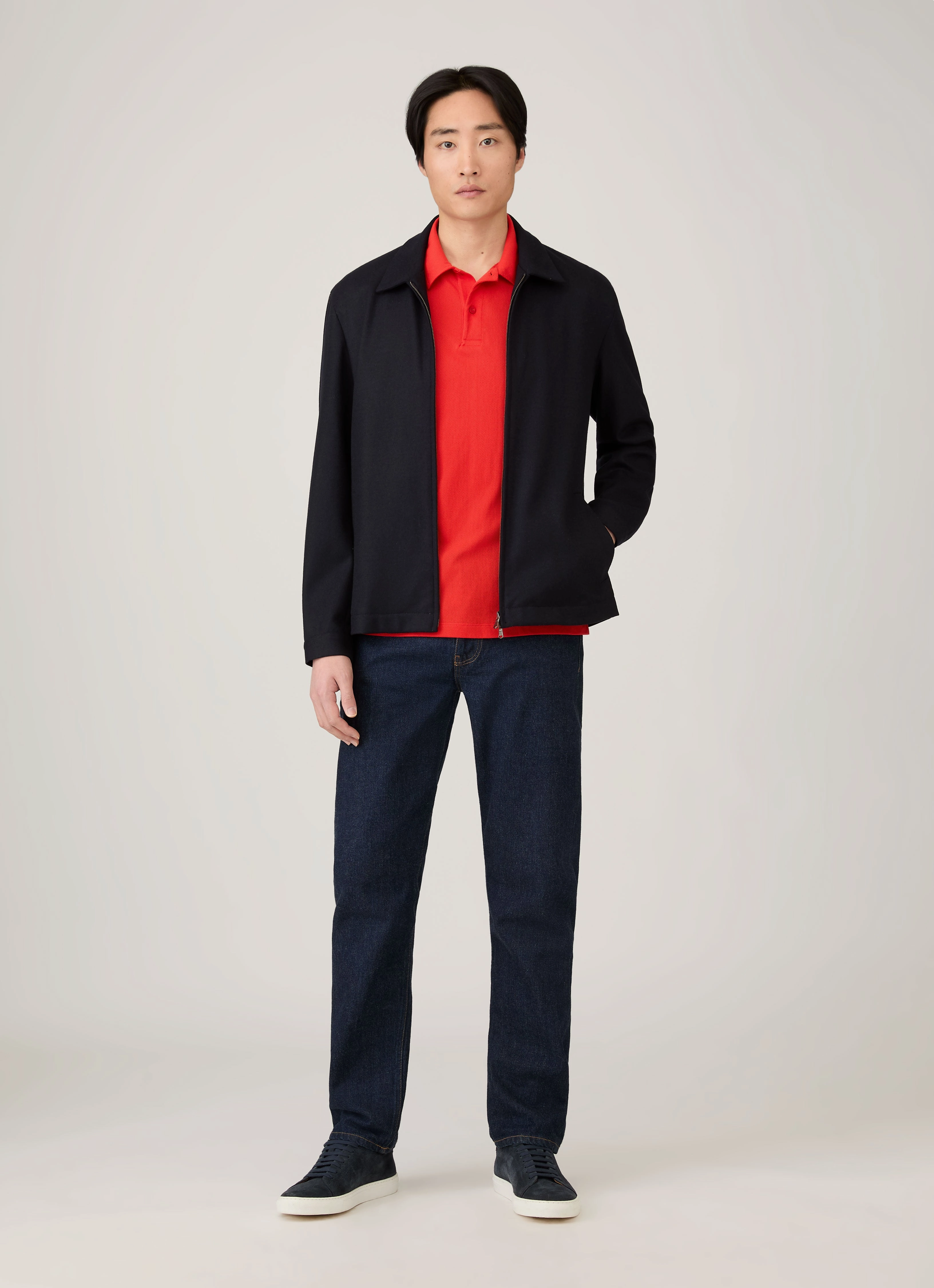 Men's Riviera Polo Shirt in Bright Red Soft Style Office