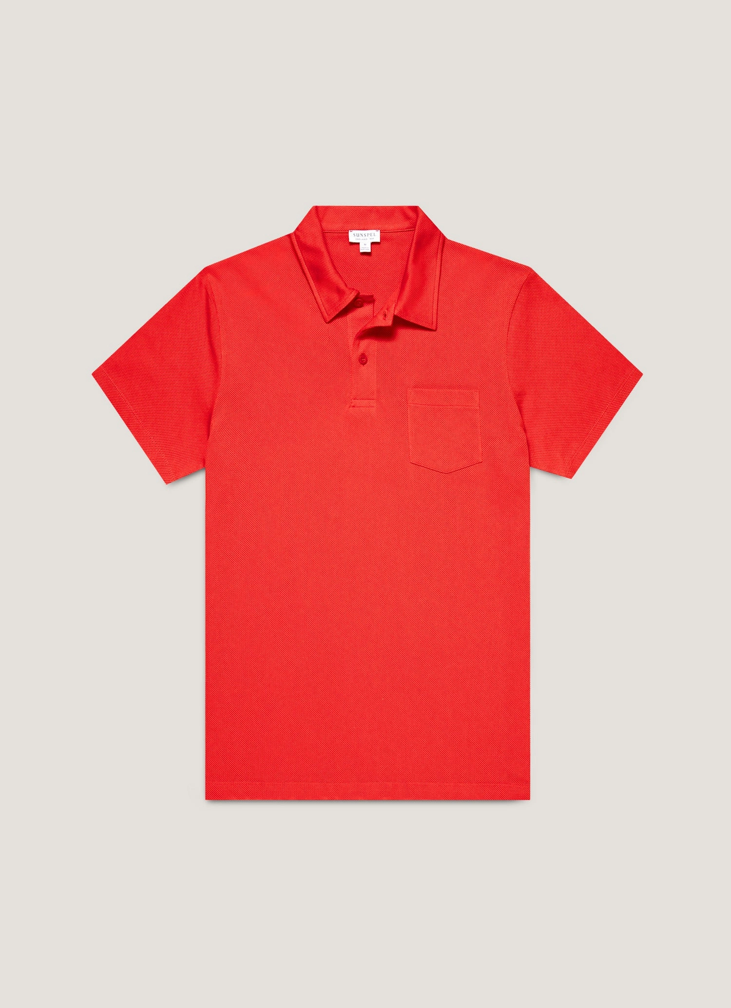 Men's Riviera Polo Shirt in Bright Red Outdoor Fashion Look Chic Aura
