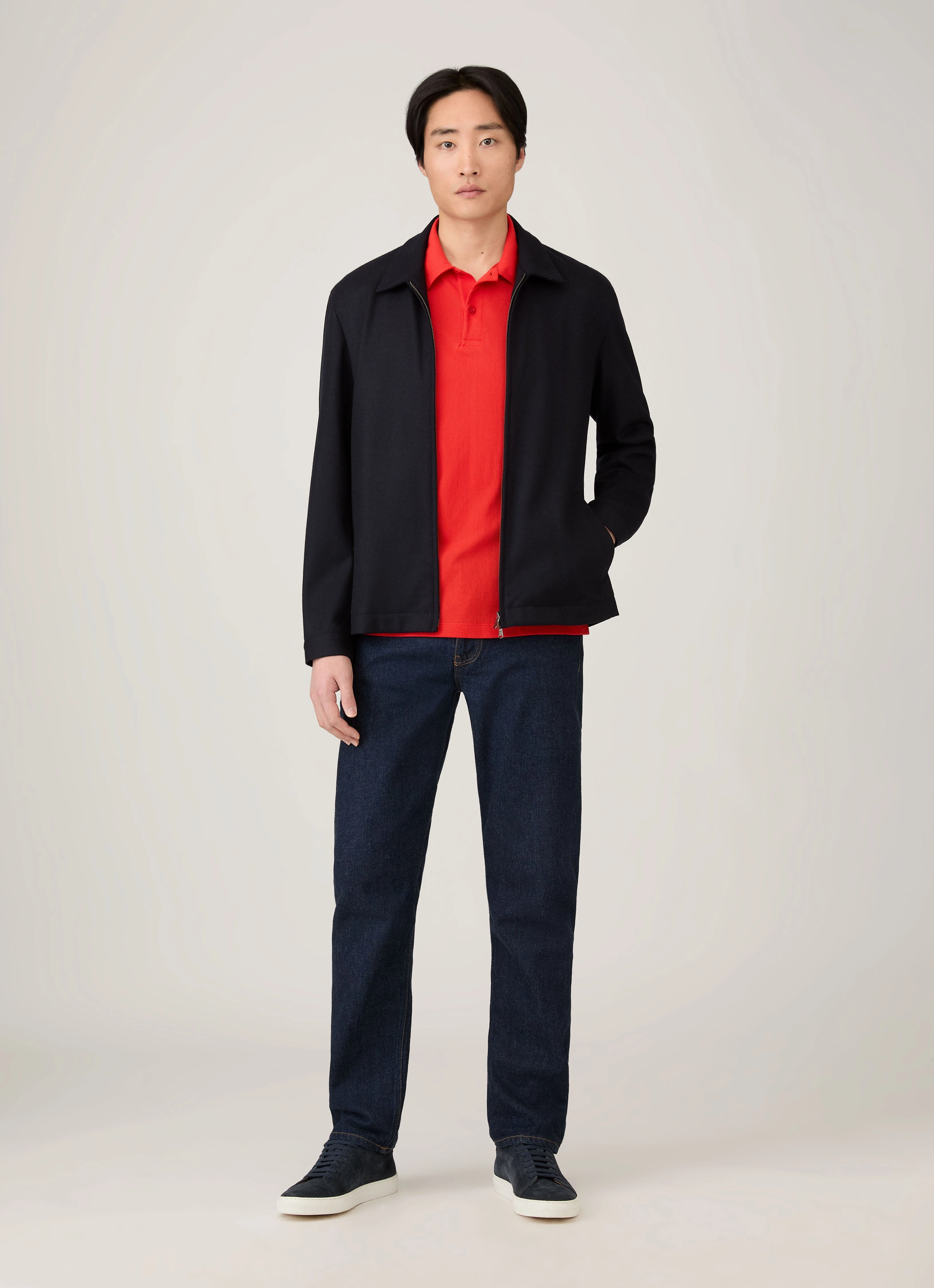 Men's Riviera Polo Shirt in Bright Red Soft Style Office