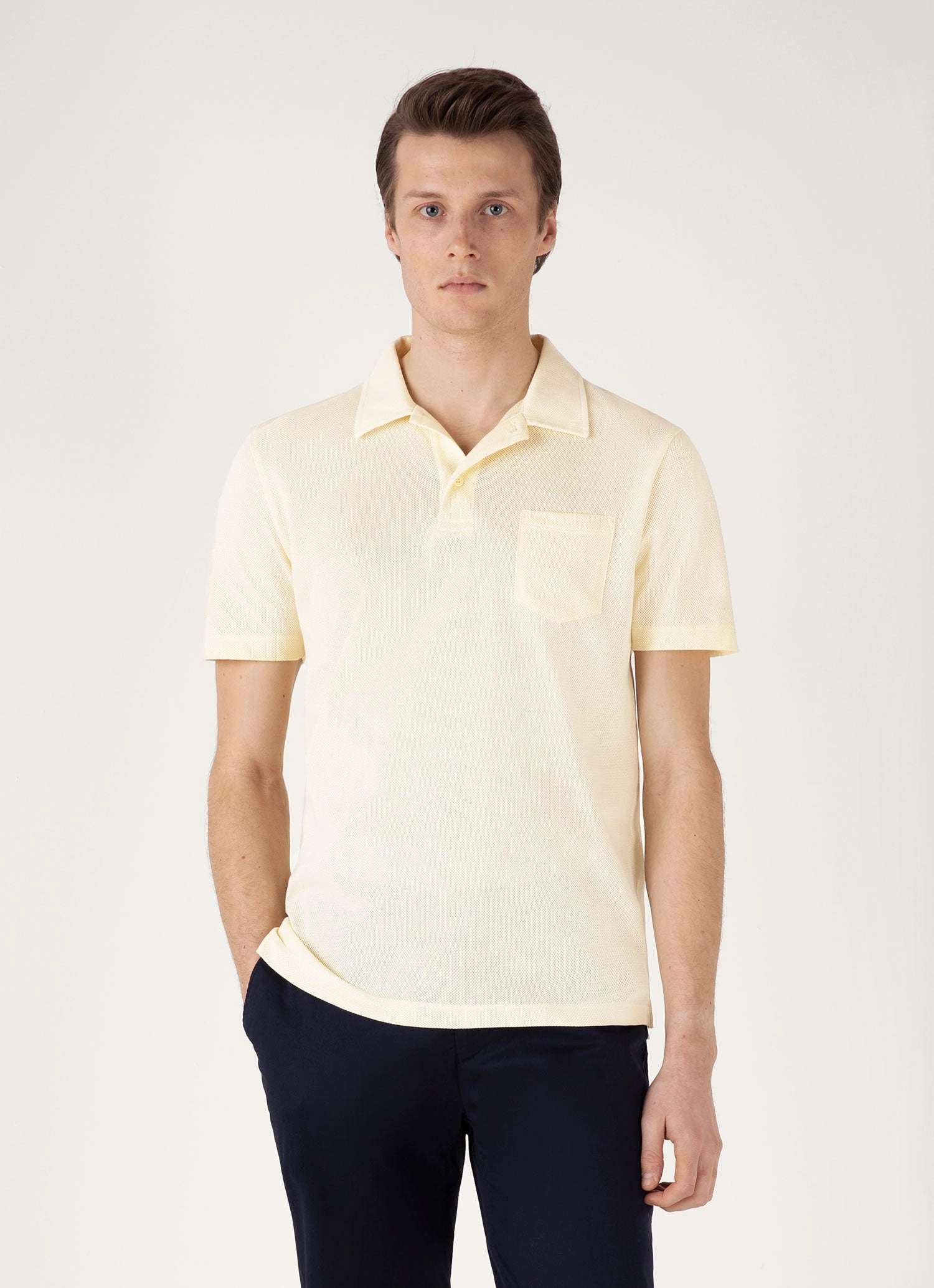 Men's Riviera Polo Shirt in Buttermilk Popular Tee