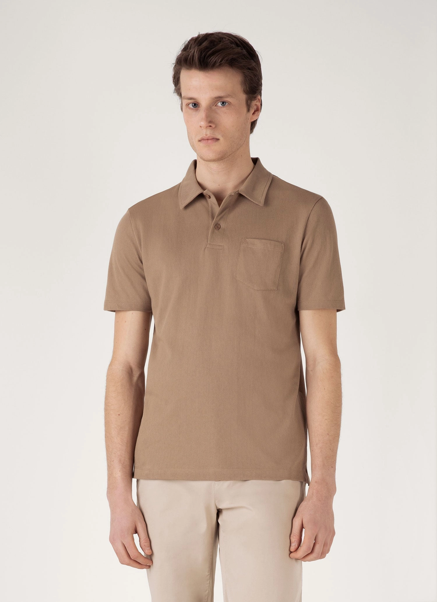 Men's Riviera Polo Shirt in Dune Stylish Wear