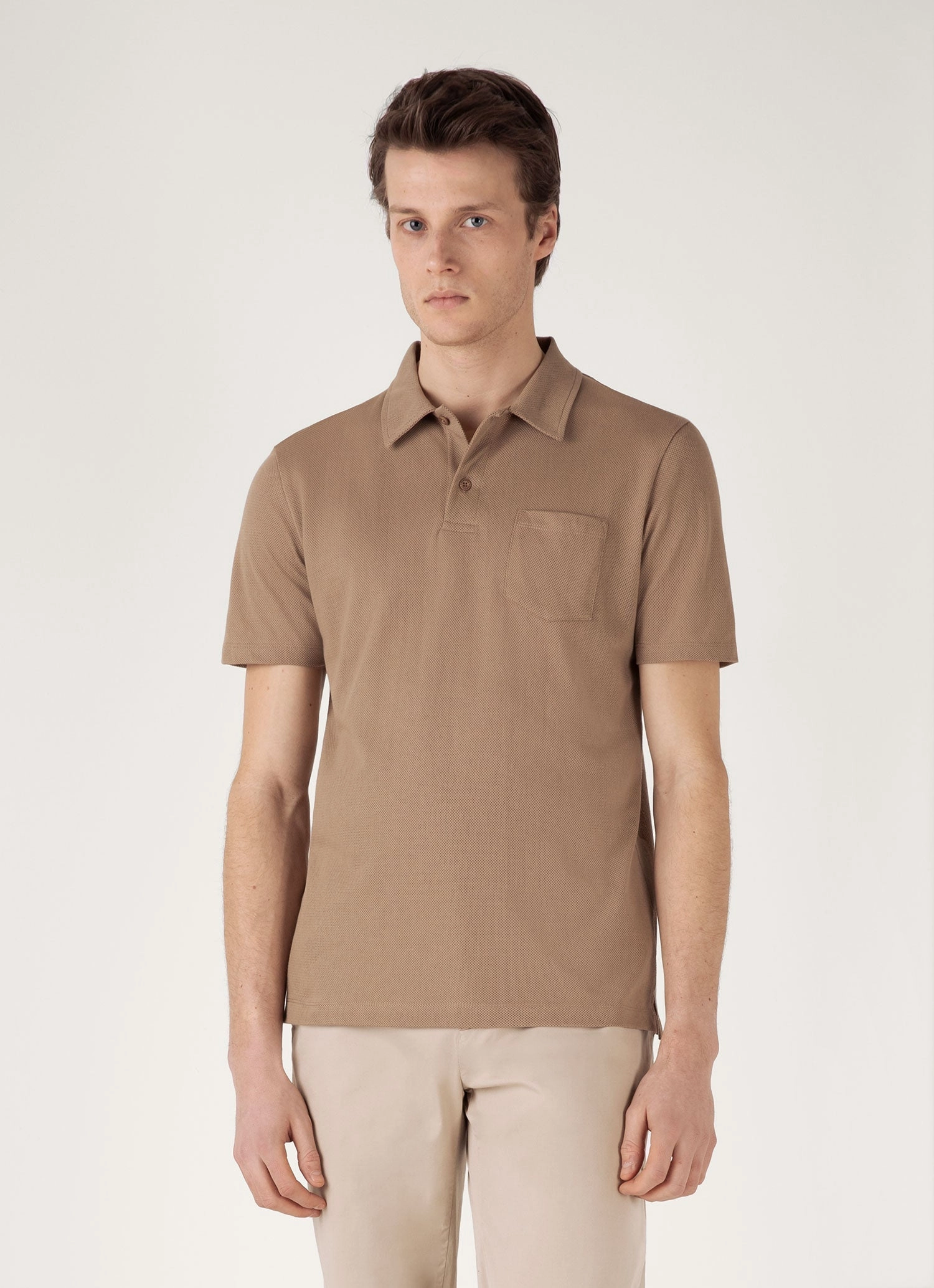 Men's Riviera Polo Shirt in Dune Stylish Wear