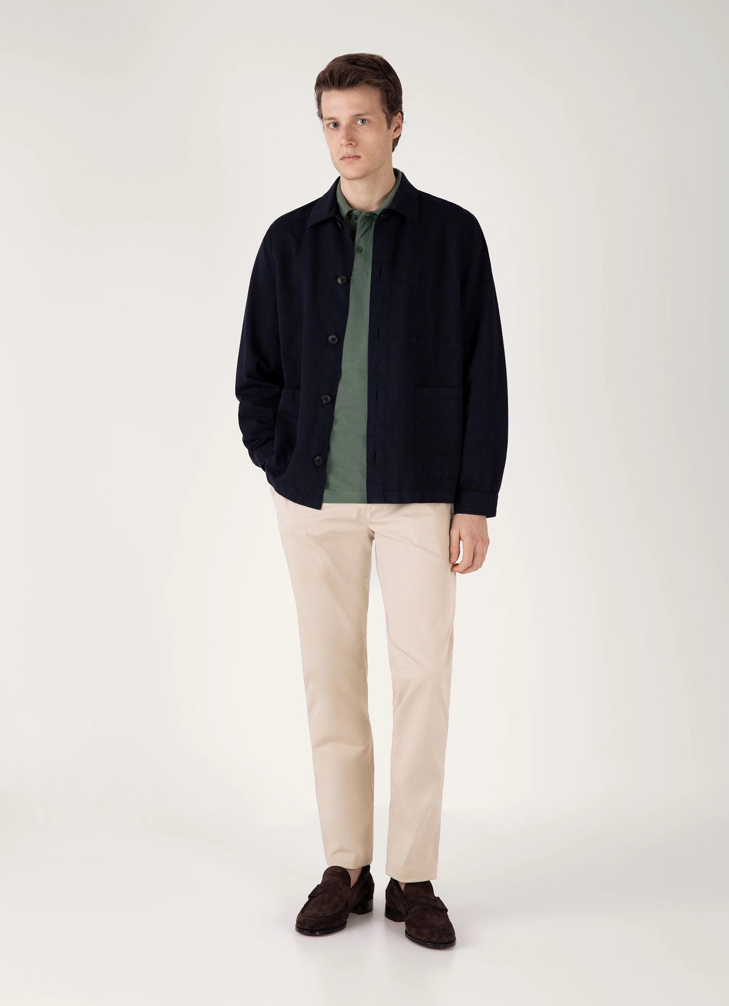 Men's Riviera Polo Shirt in Dusk Green Lifestyle Mood