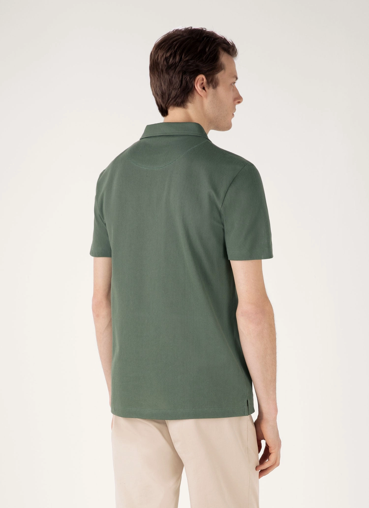 Men's Riviera Polo Shirt in Dusk Green Lifestyle Mood