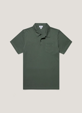 Men's Riviera Polo Shirt in Dusk Green Weekend Outfit