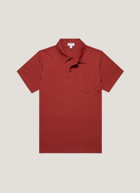 Relax Style Men's Riviera Polo Shirt in Garnet Red