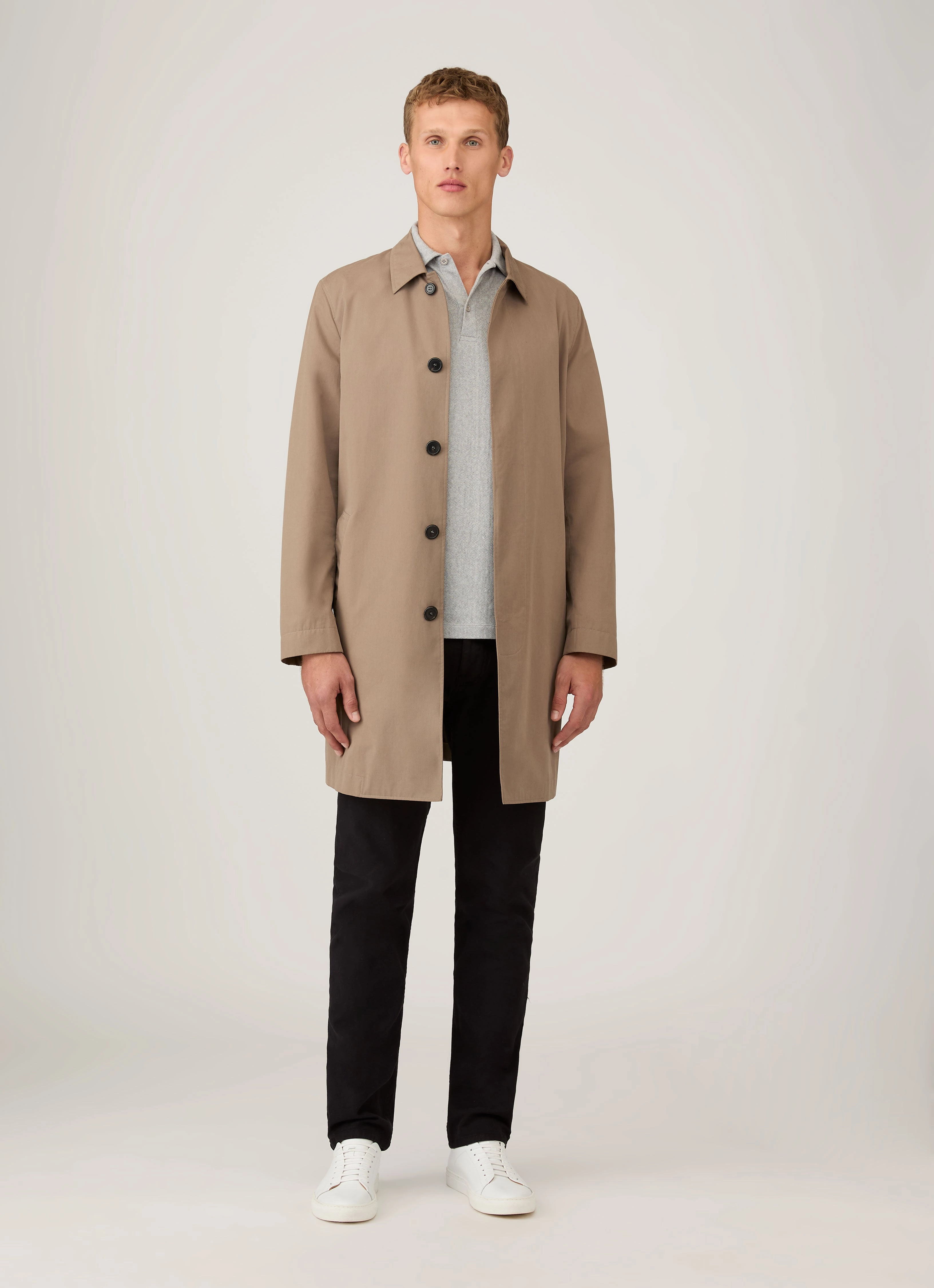 Men's Riviera Polo Shirt in Grey Melange Vintage Profile Sports