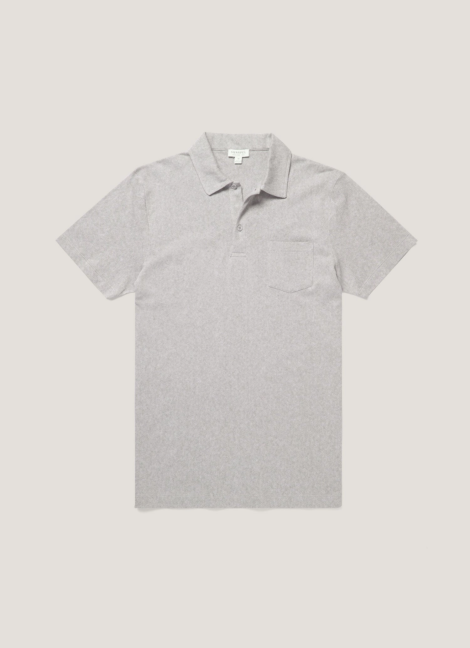 Fresh Daily Look Timeless Pulse Men's Riviera Polo Shirt in Grey Melange