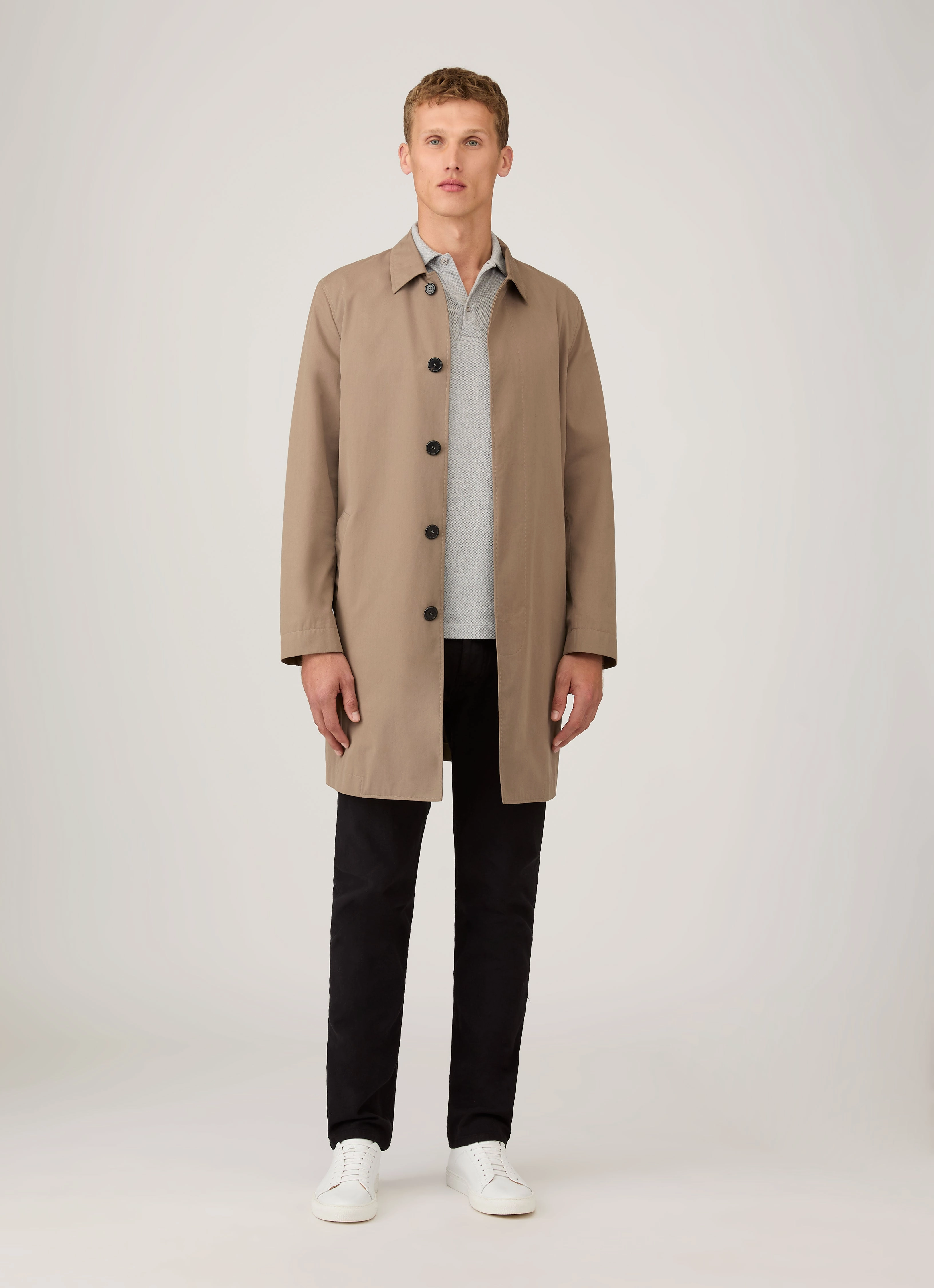 Men's Riviera Polo Shirt in Grey Melange Vintage Profile Sports