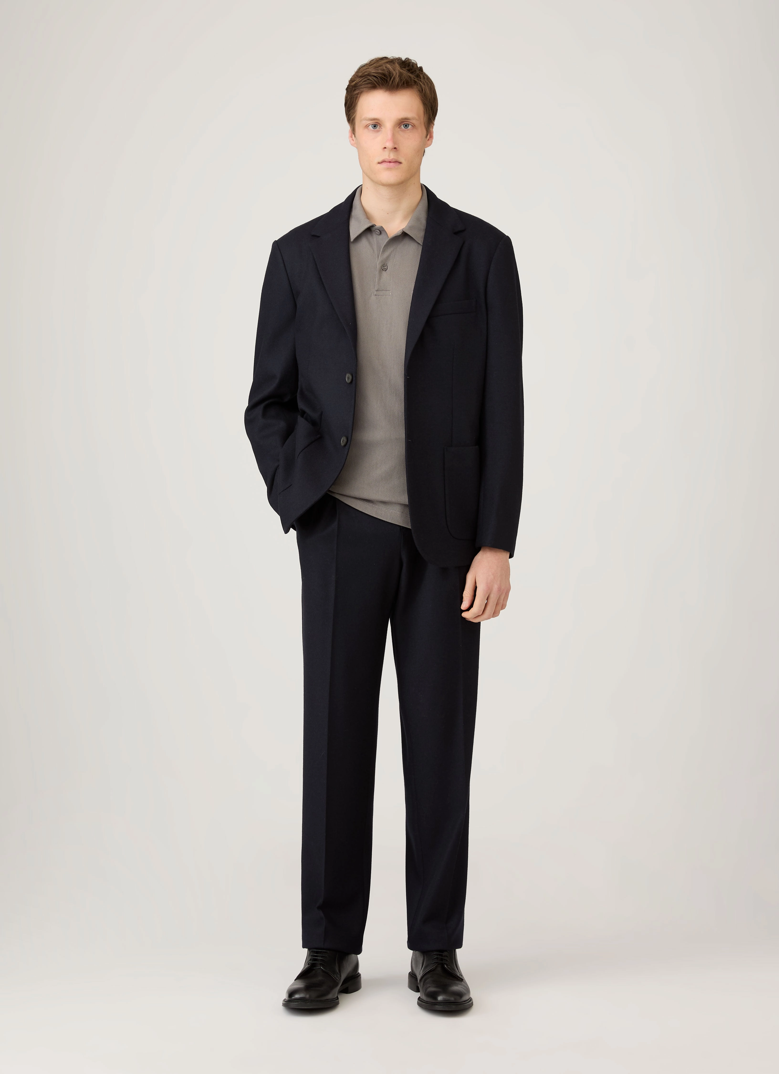 Men's Riviera Polo Shirt in Iron Grey Sporty Clothing