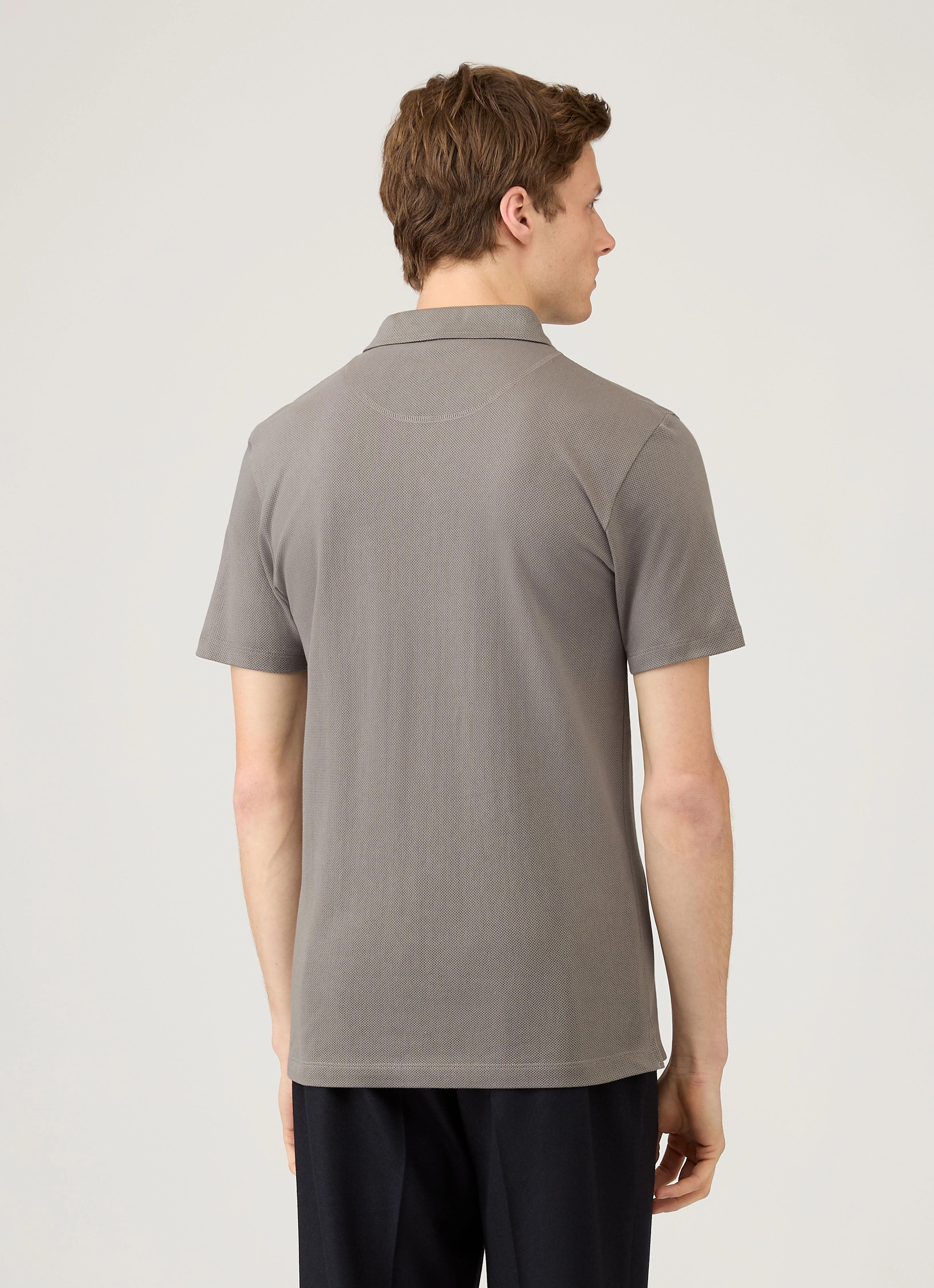 Men's Riviera Polo Shirt in Iron Grey Sporty Clothing