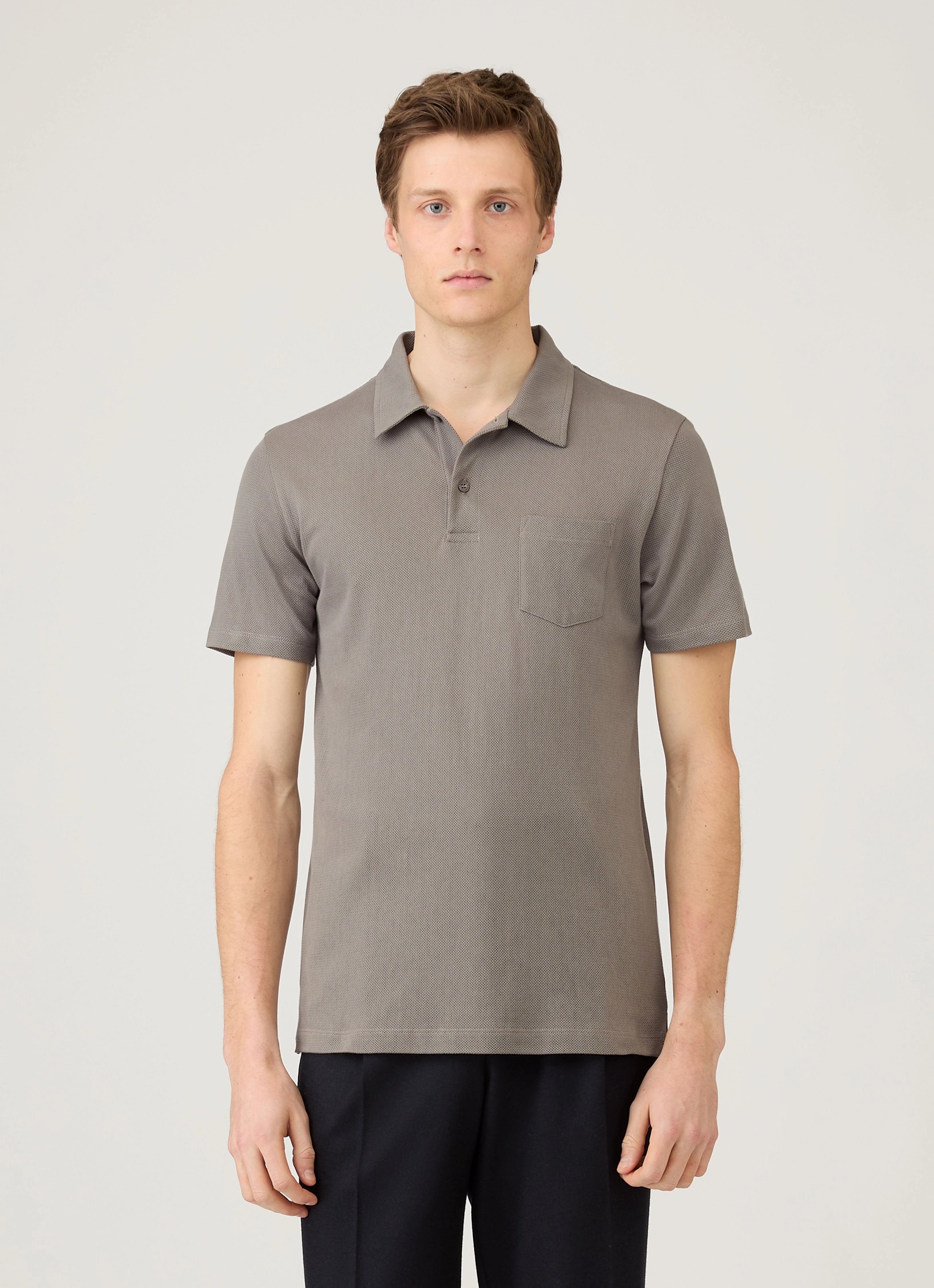 Men's Riviera Polo Shirt in Iron Grey Sporty Clothing