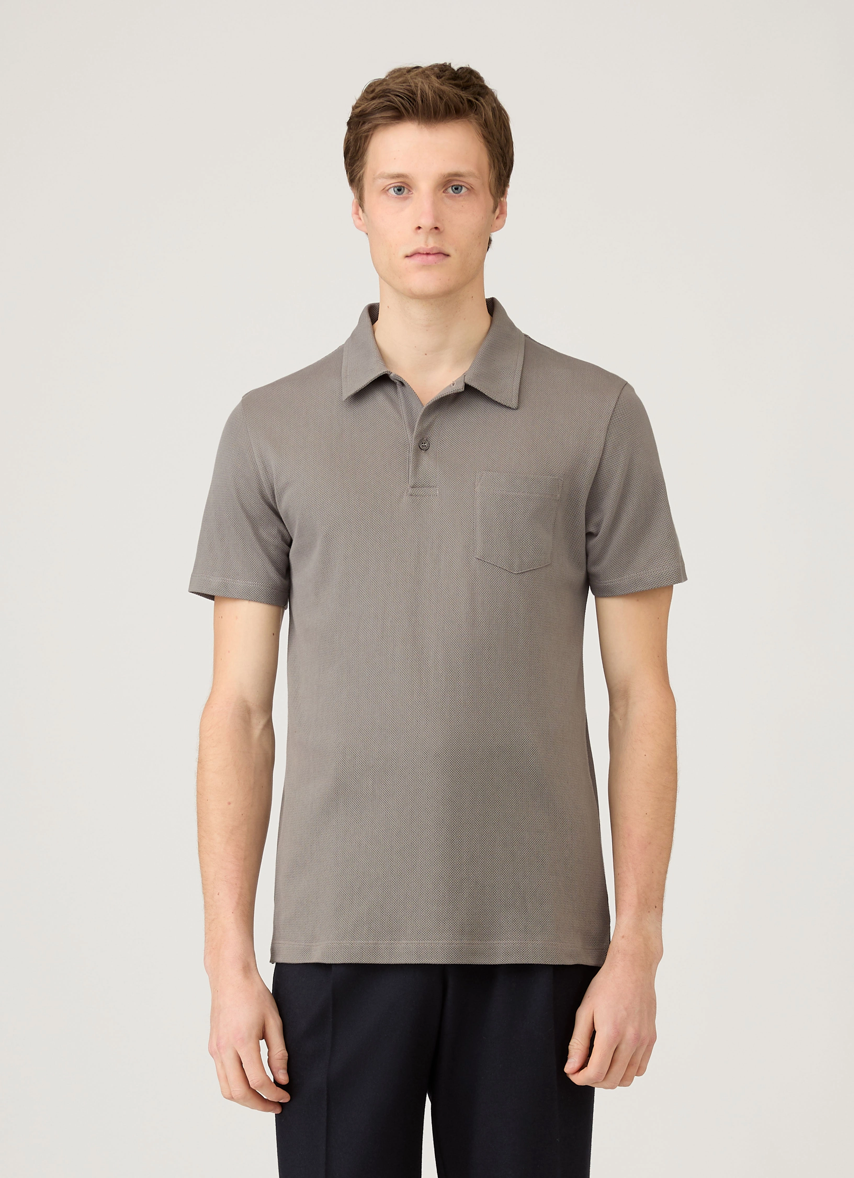 Men's Riviera Polo Shirt in Iron Grey Sporty Clothing