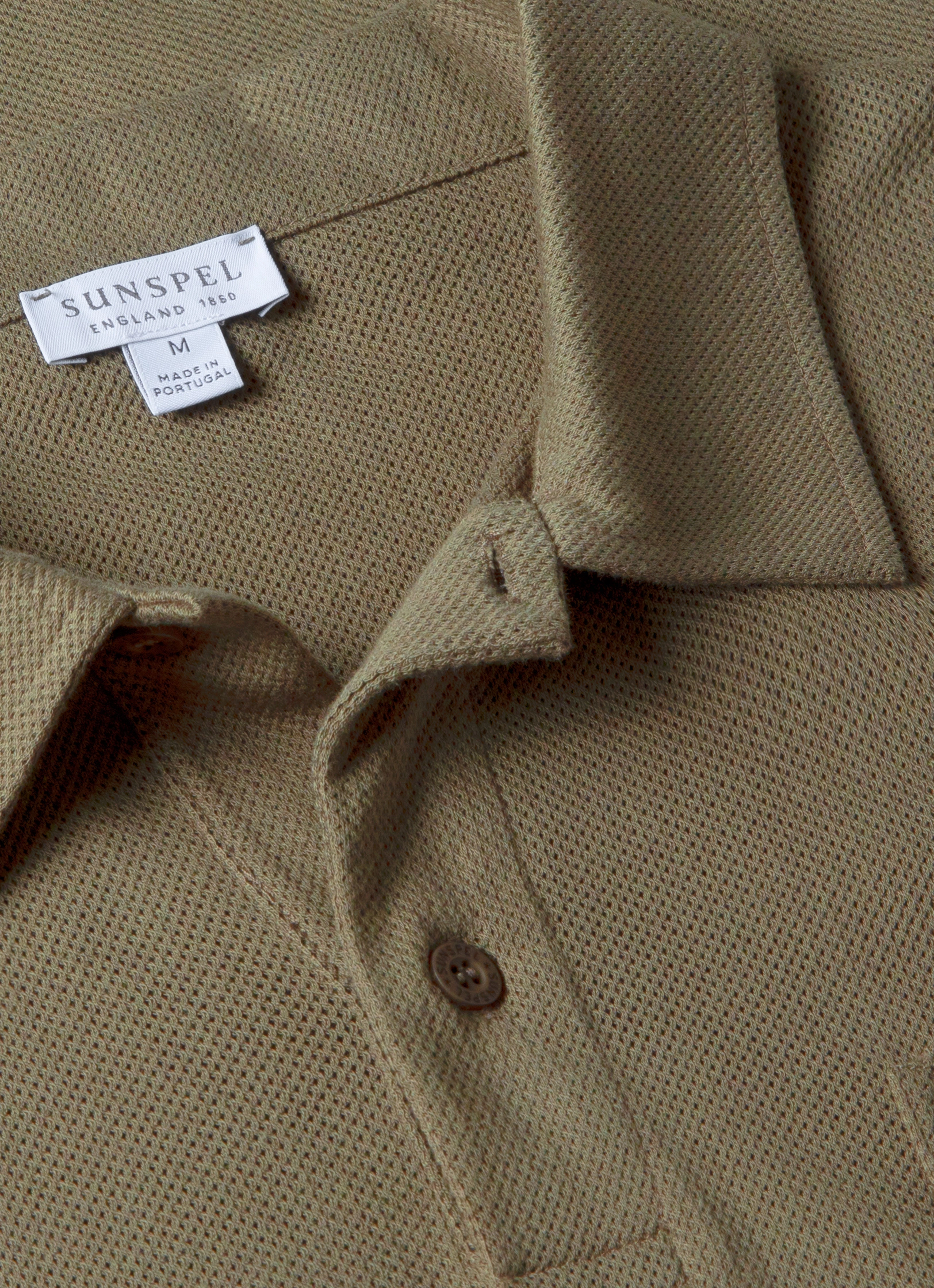 Men's Riviera Polo Shirt in Khaki Original Clothing
