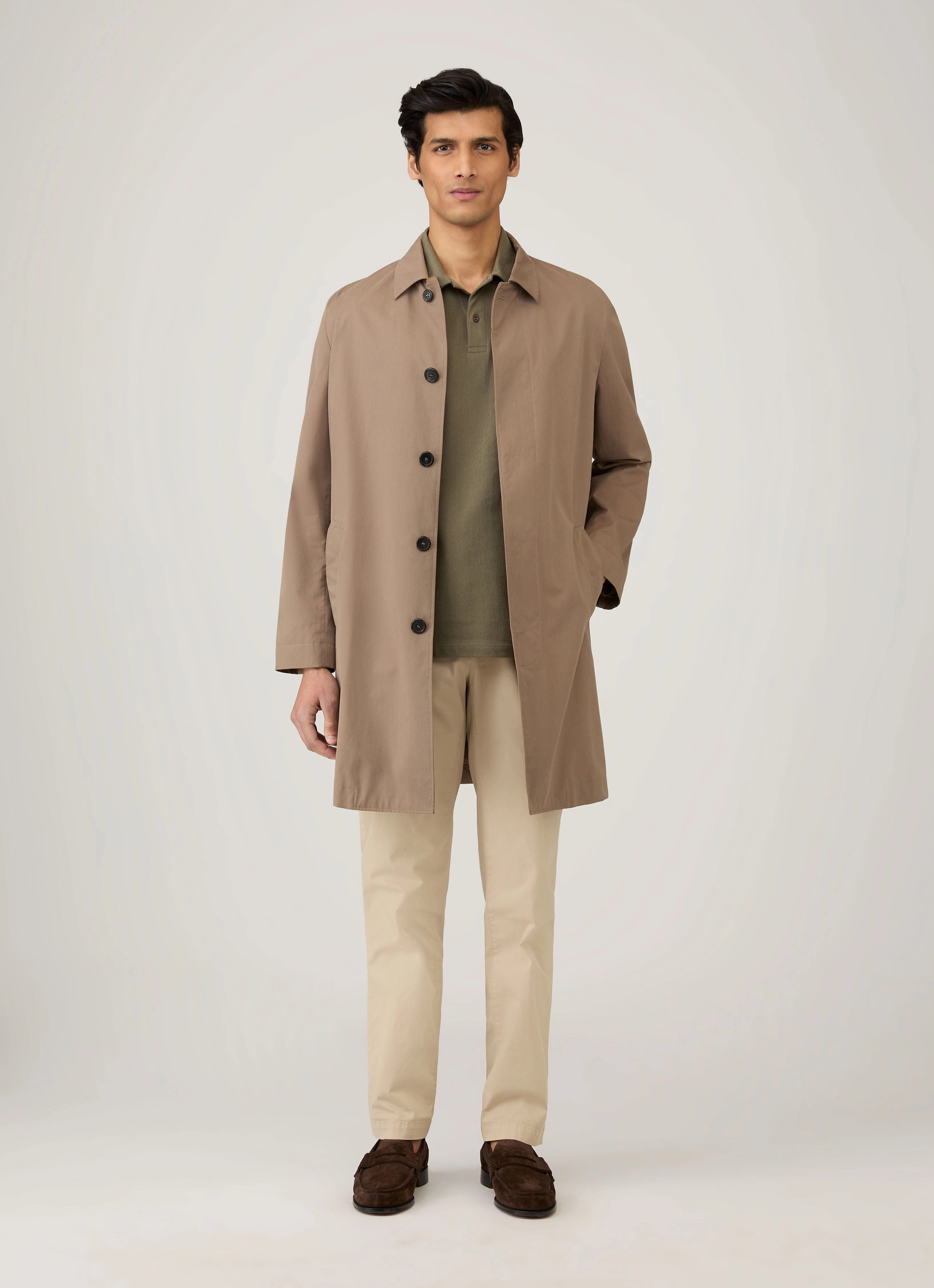 Men's Riviera Polo Shirt in Khaki Original Clothing